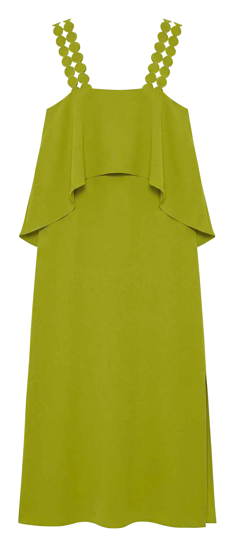 Cotton midi dress with square collar TARA JARMON Green
