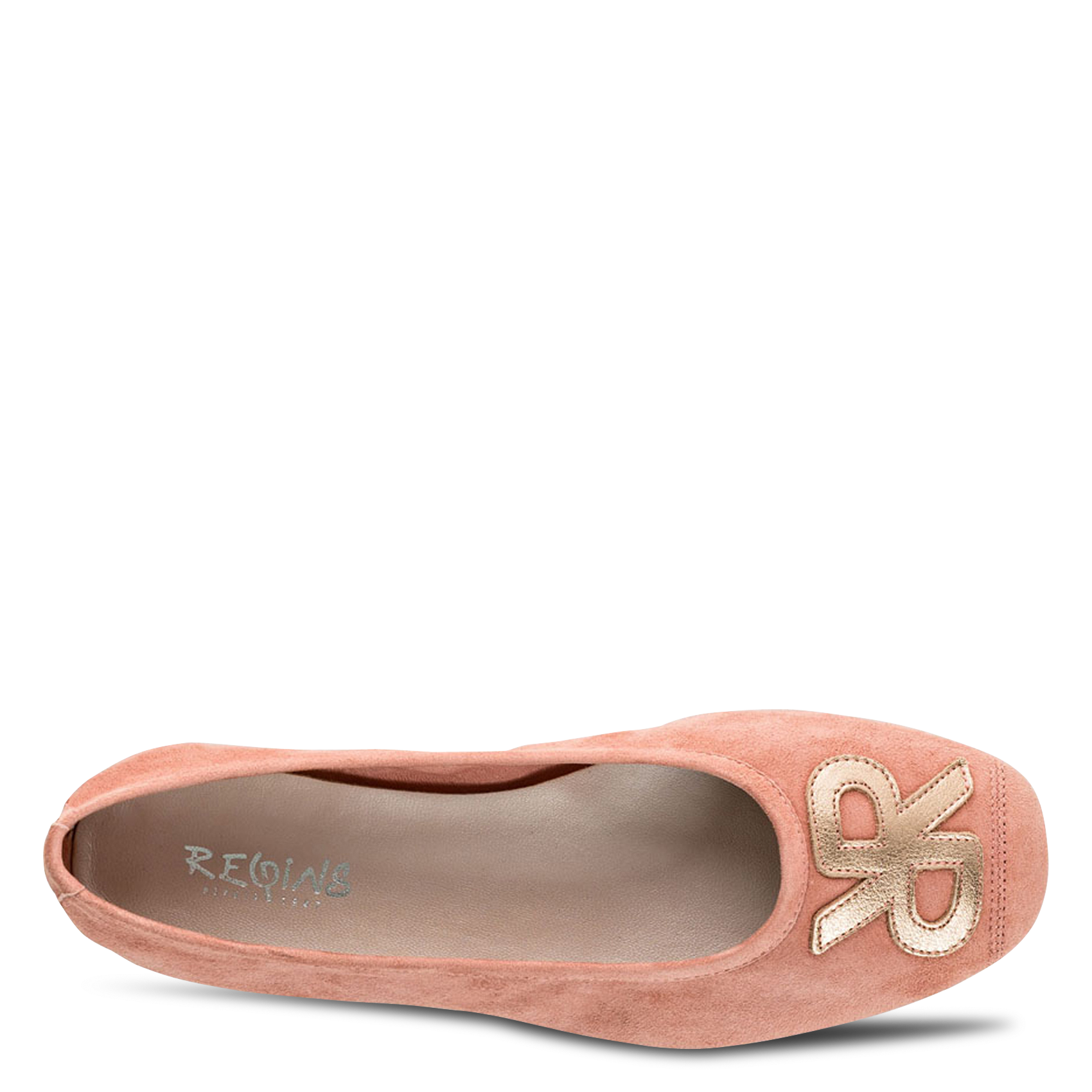 Ballerines en cuir velours REQINS Rose