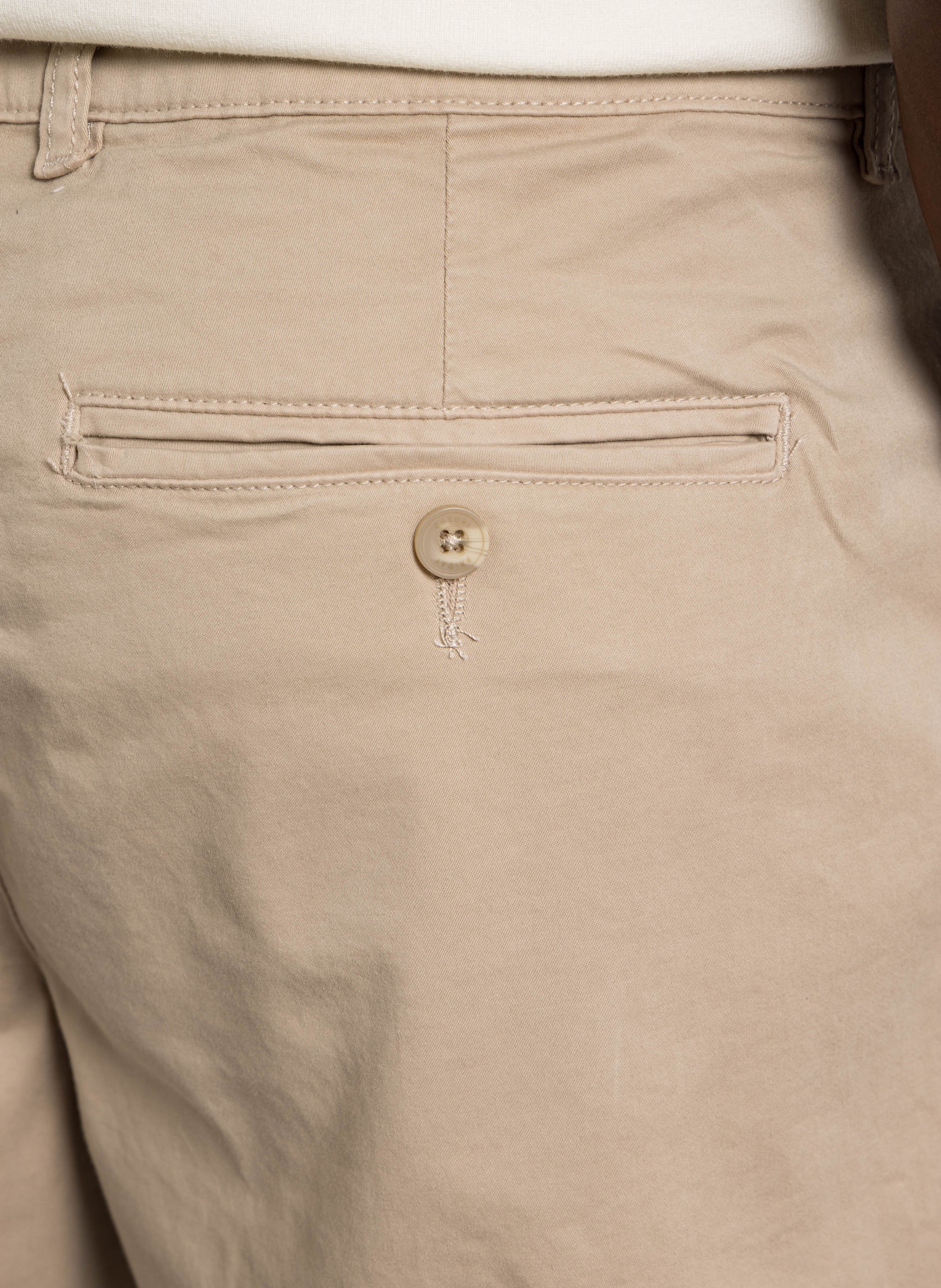 Bermuda de mezcla de algodón Beige