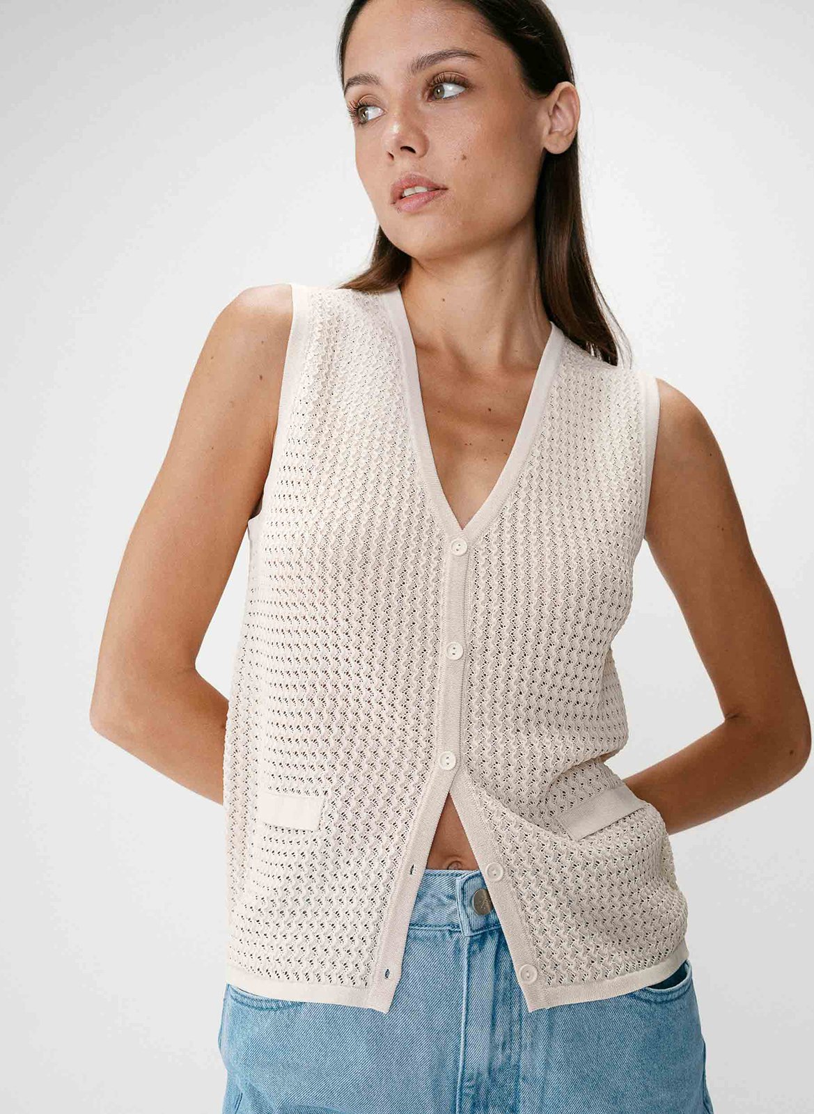 Gilet col V  GRACE ET MILA