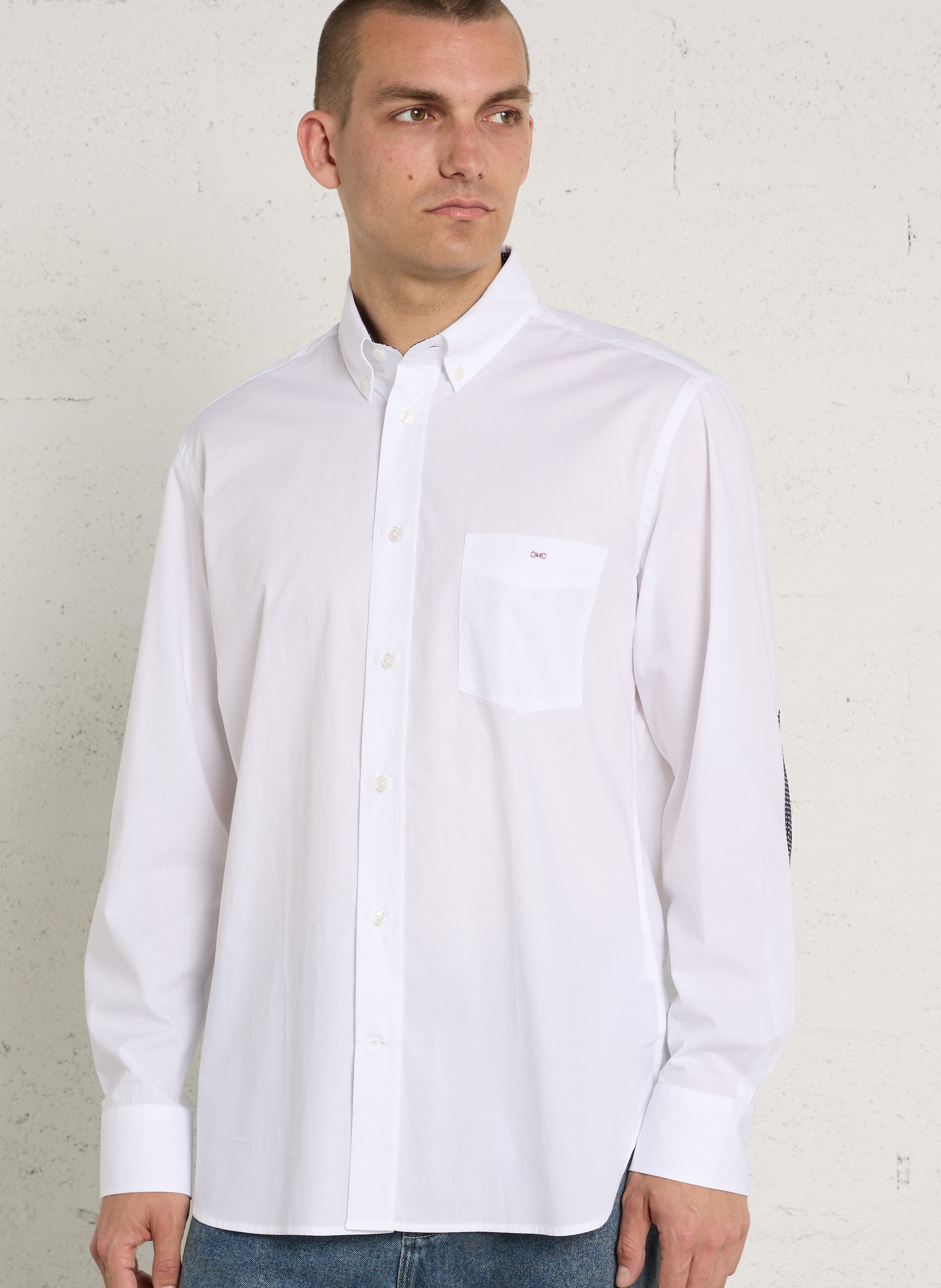 Cotton shirt with classic collar EDEN PARK White