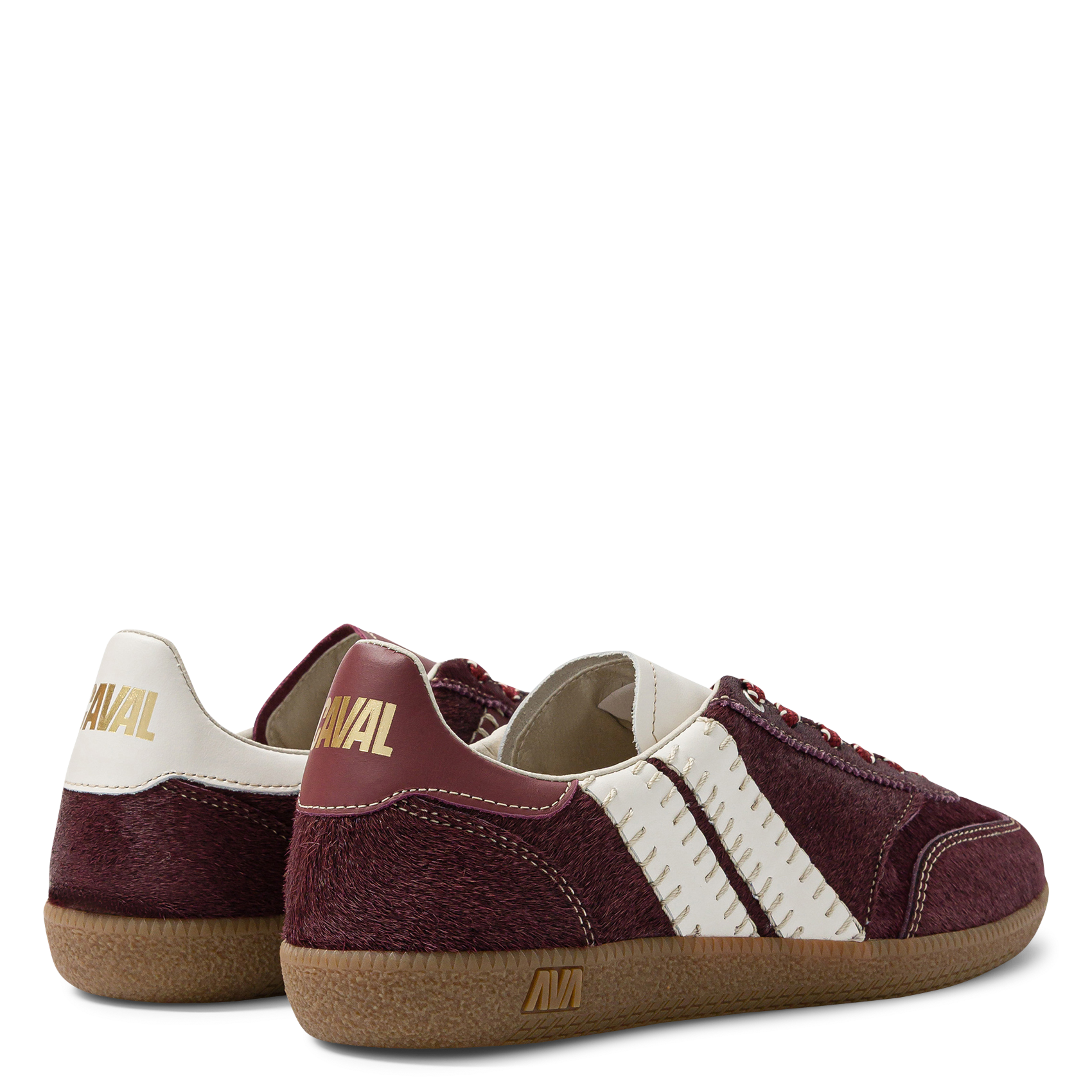 Baskets basses en cuir pony CAVAL Marron