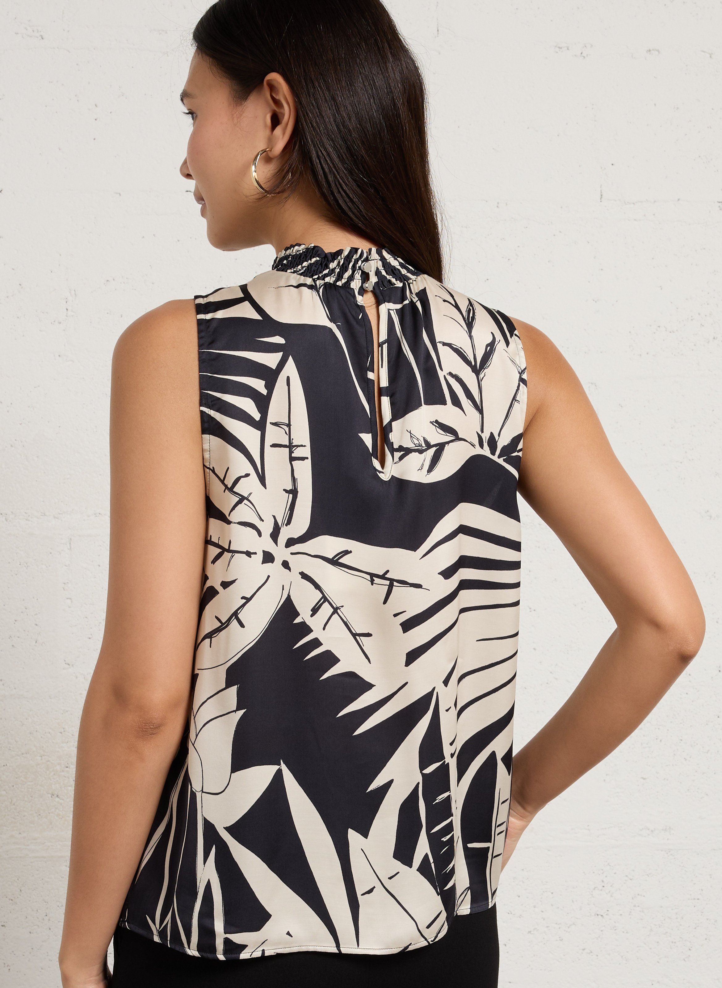 Top ample col montant IKKS Bleu
