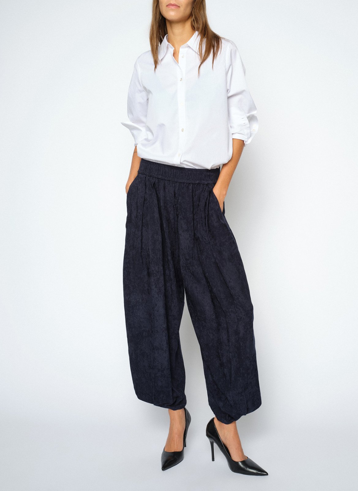 Pantalon large taille haute MOS MOSH Bleu