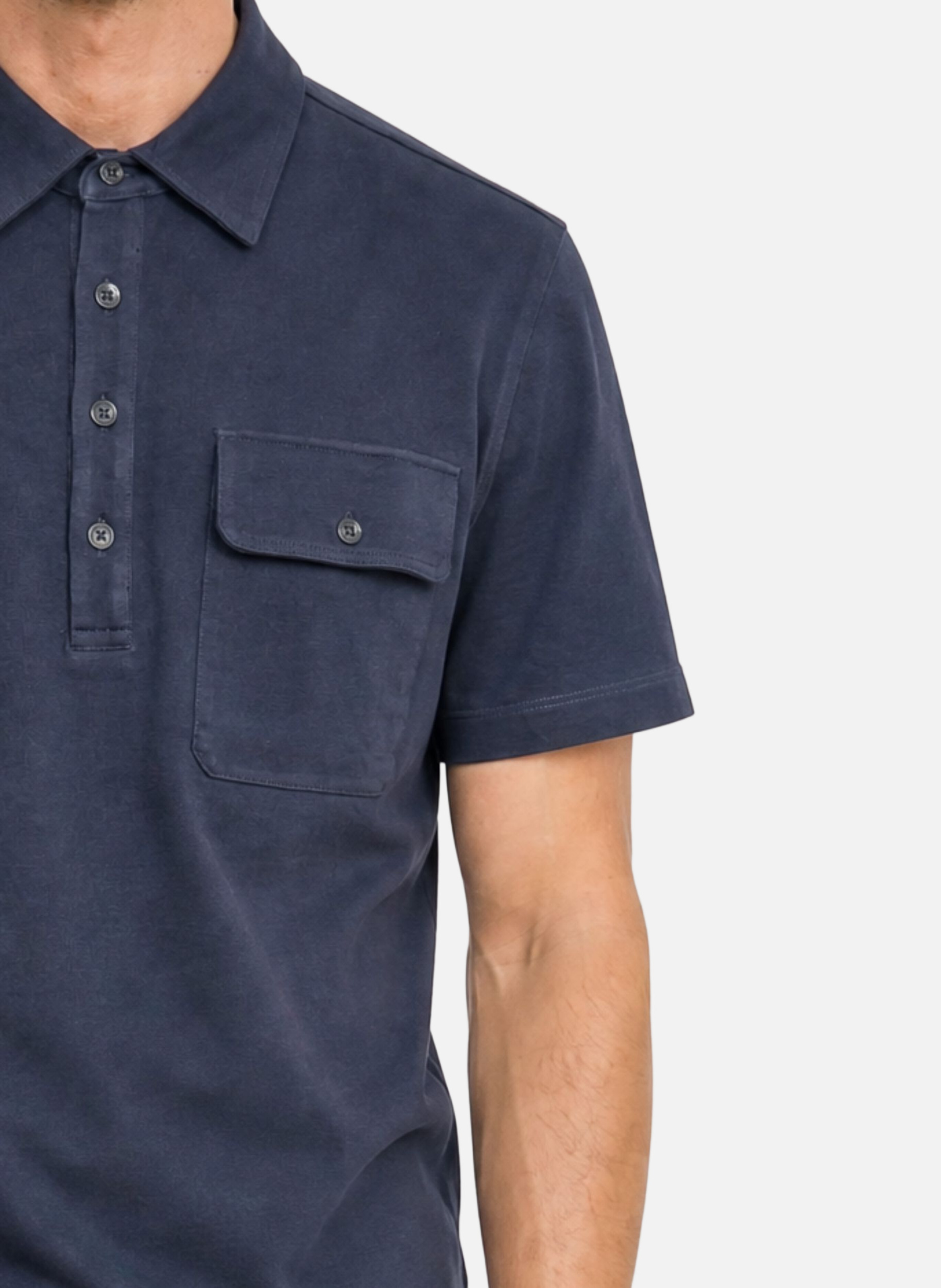 Straight-cut short-sleeve polo THE KOOPLES Blue