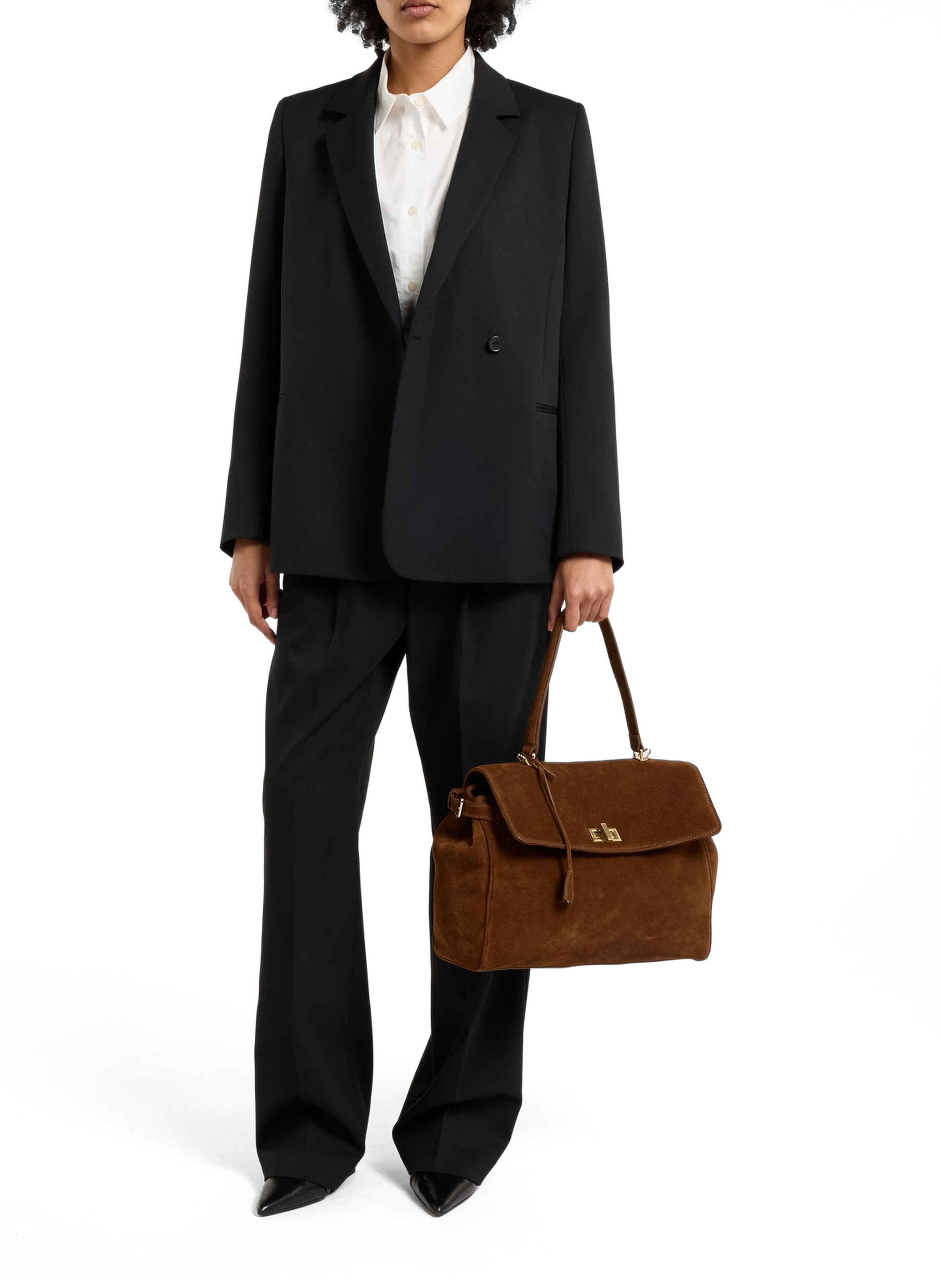 Shoulder-padded blazer waela waela SAISON 1865 Black