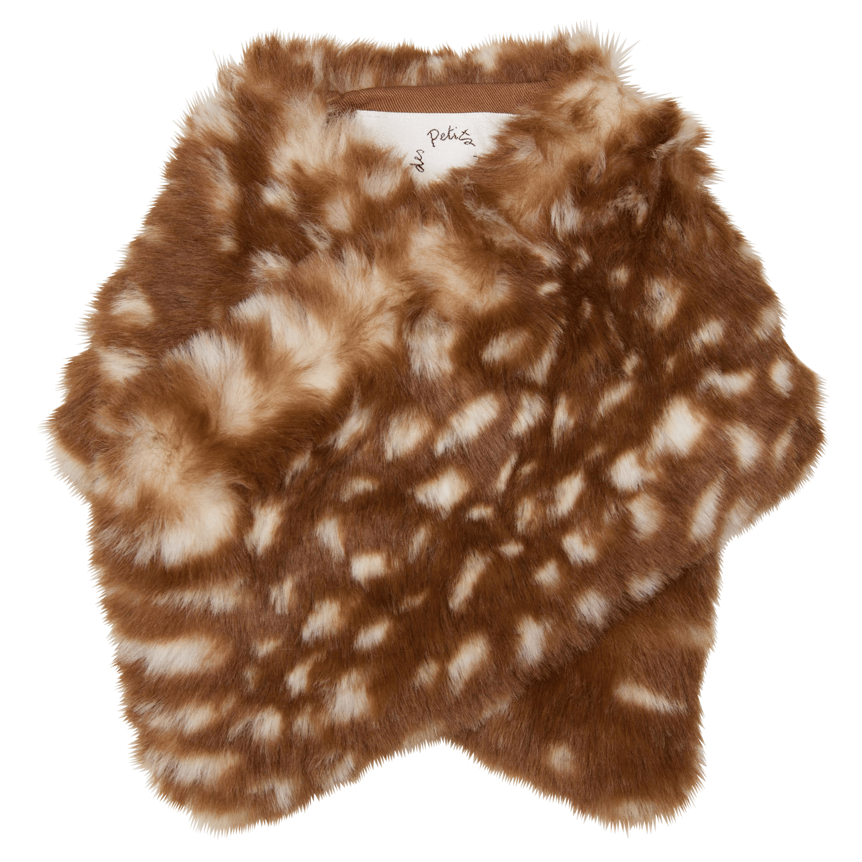 Faux fur collar with deer pattern DES PETITS HAUTS Multicolored