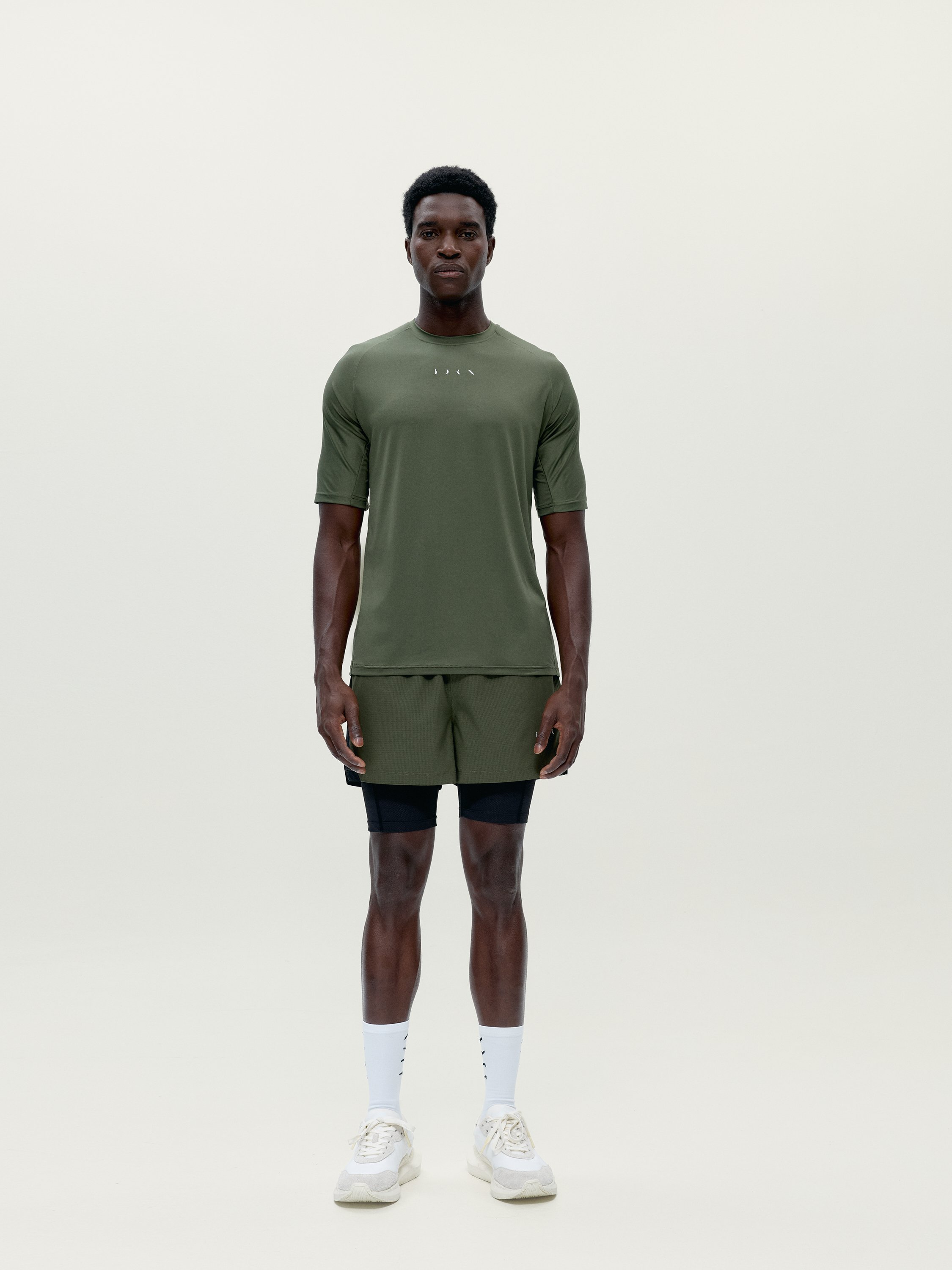 Men's sports T-shirt short sleeves quick dry BORN Green