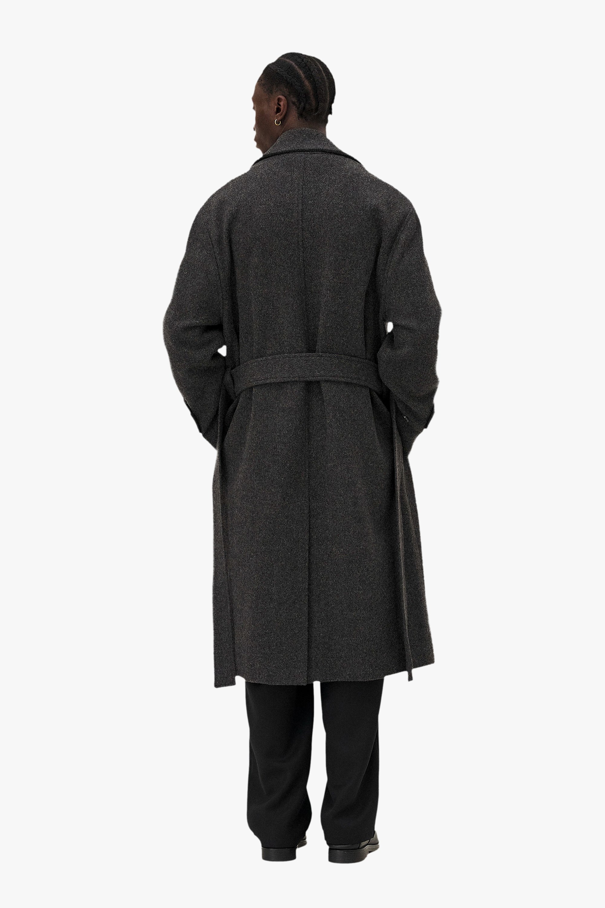 MANTEAU LONG CEINTURÉ VERLAINE Noyoco Grey