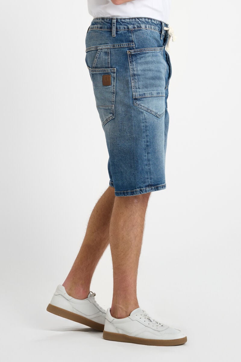 Buttoned denim Bermuda shorts LE TEMPS DES CERISES Blue