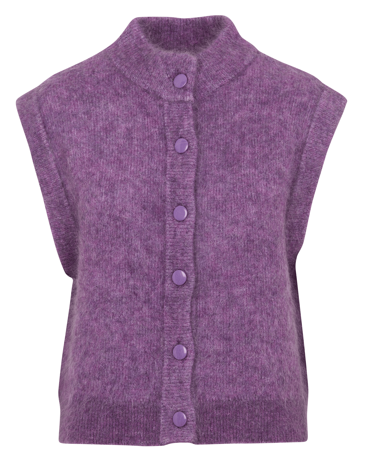 Gilet droit en mohair mélangé MAISON 123