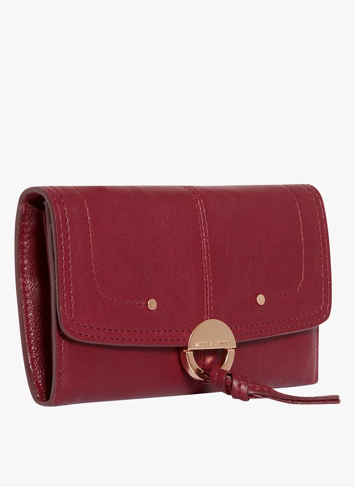 Lambskin Leather Wallet Bordeaux Vanessa Bruno Women Place des