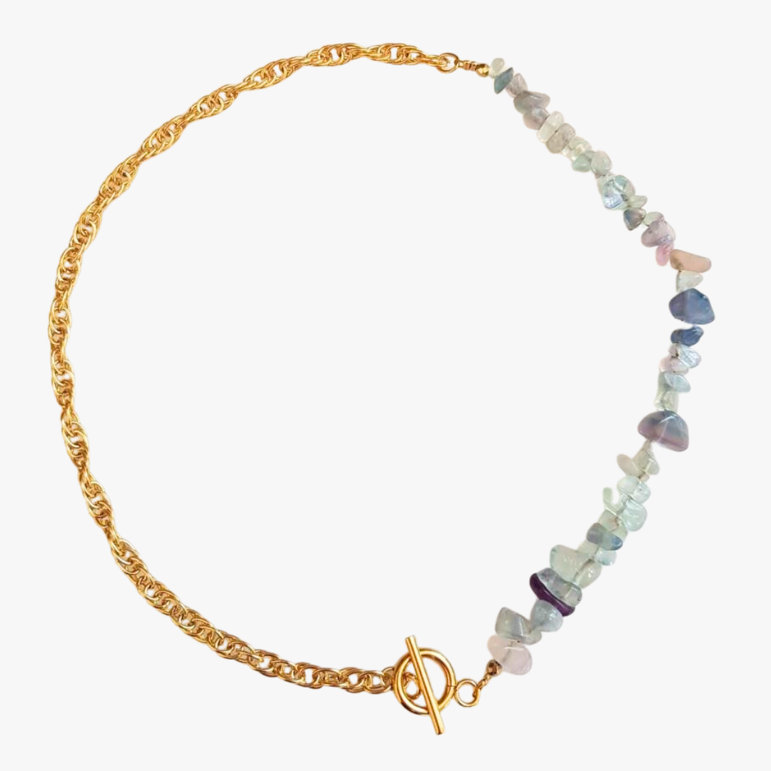 Fluorite necklace GINANDGER Purple