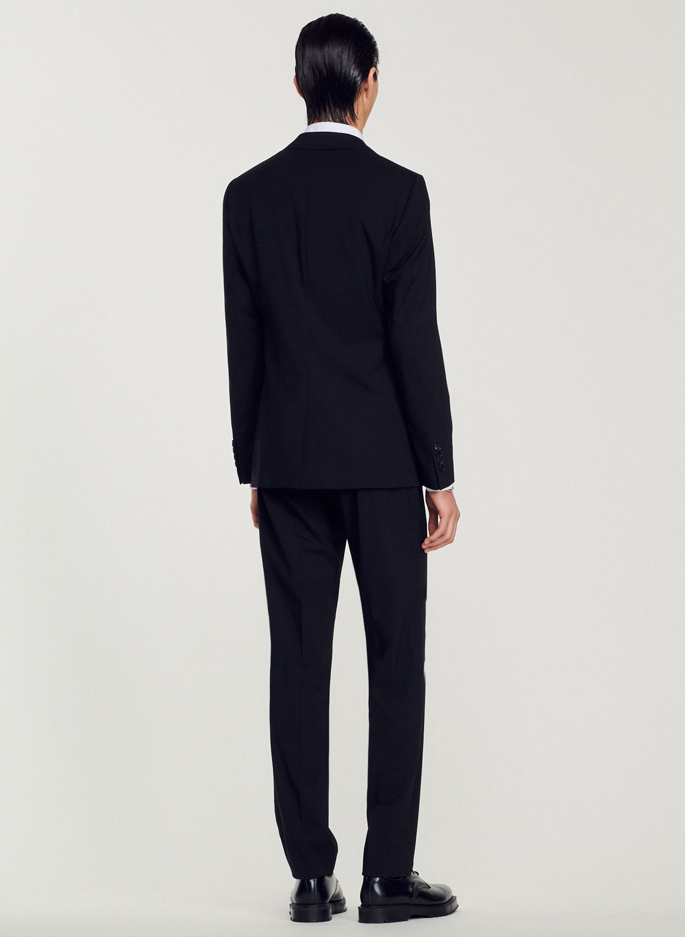 Veste de tailleur en laine mélangée  SANDRO Noir