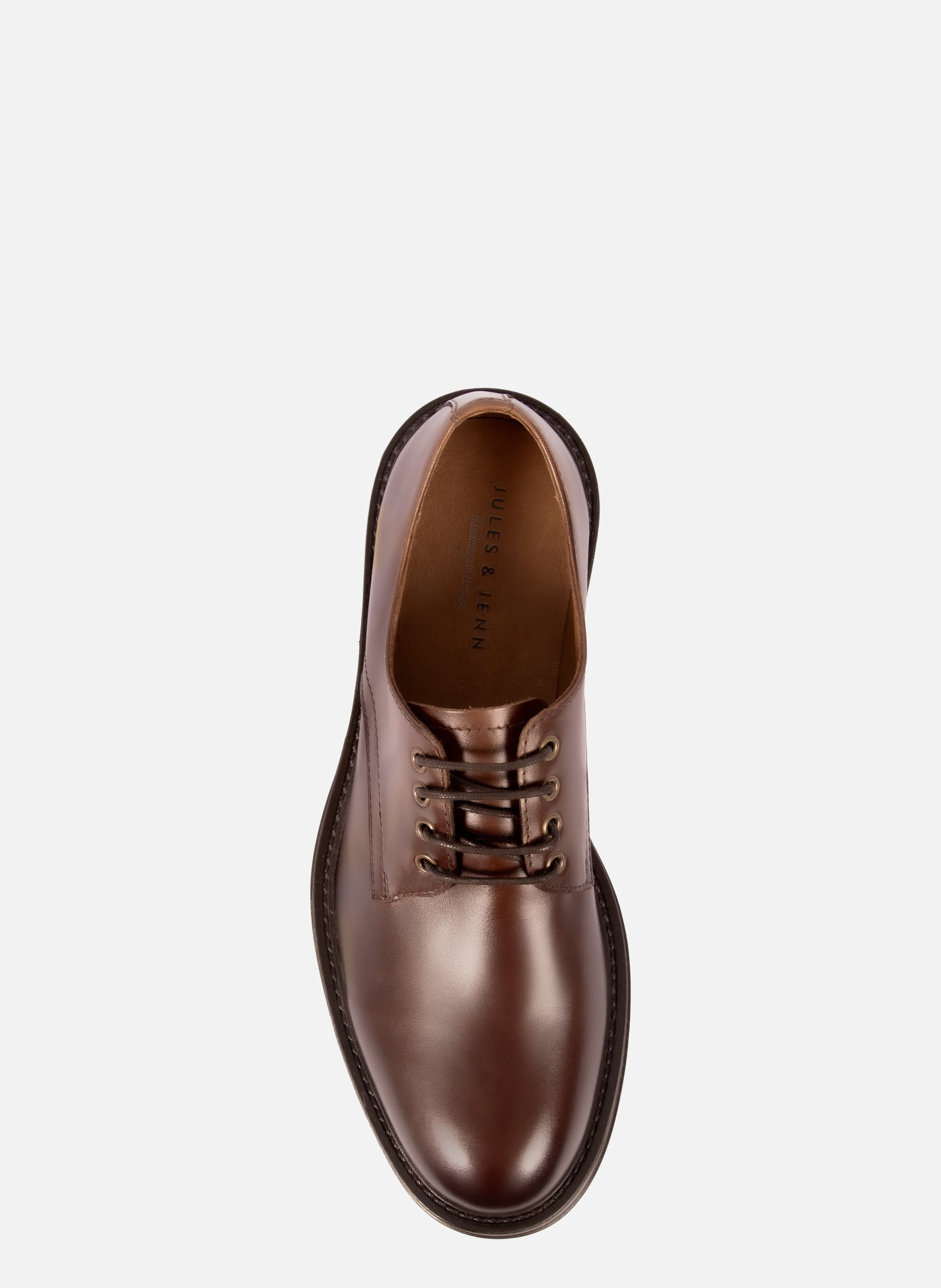 Rubber leather derbies JULES & JENN Brown