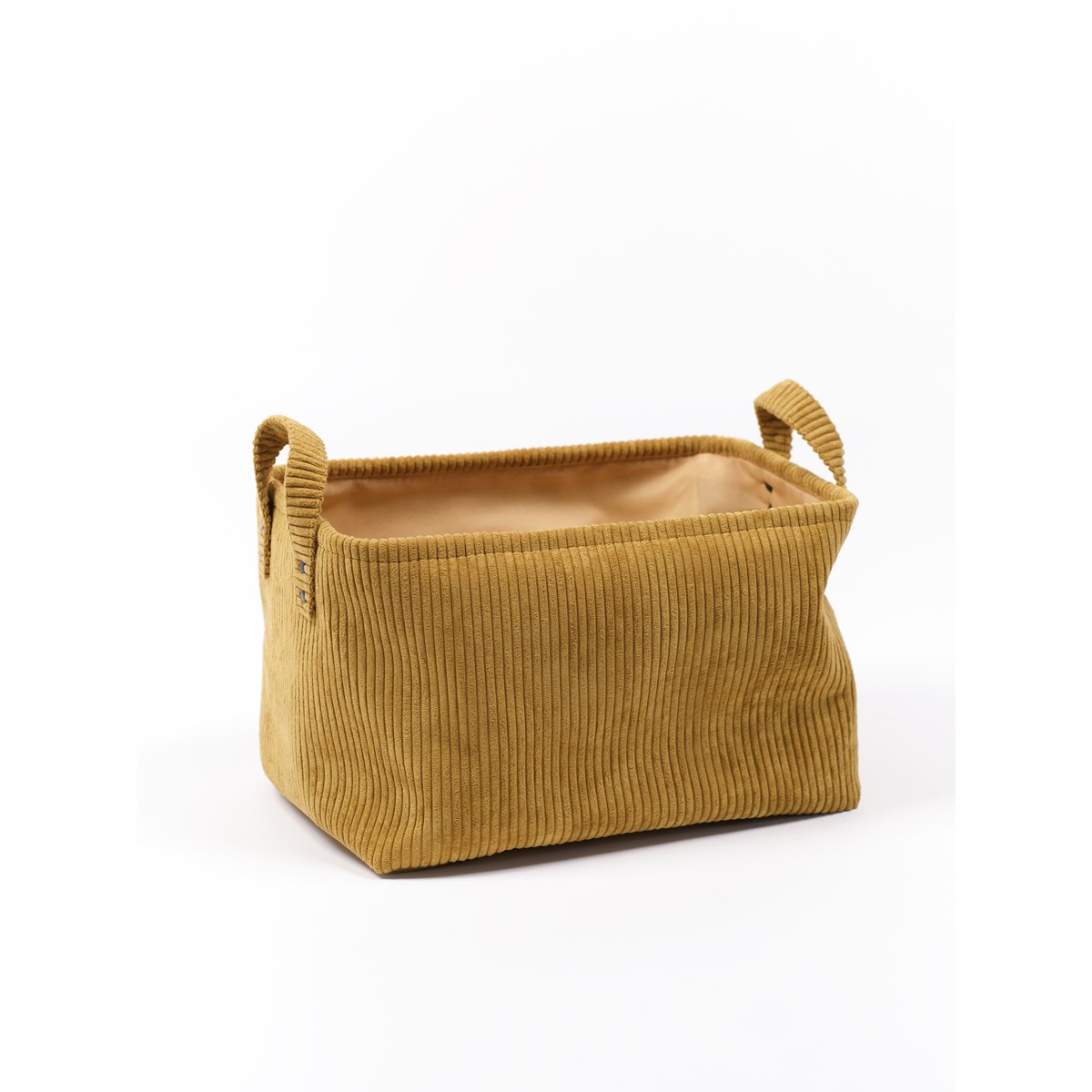 Rectangular velvet storage basket FACTORY Brown