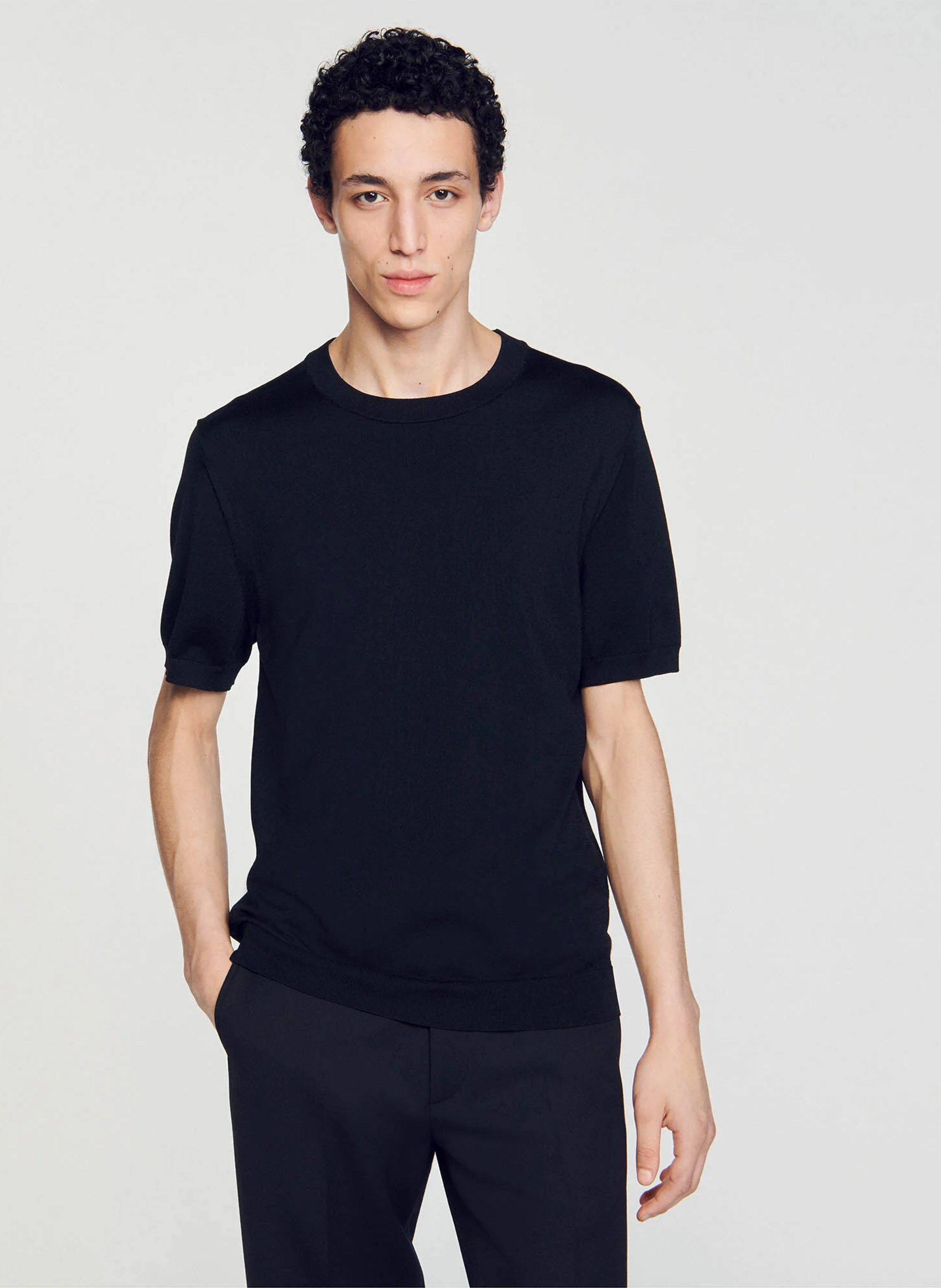 Tee-shirt col rond regular fit  SANDRO