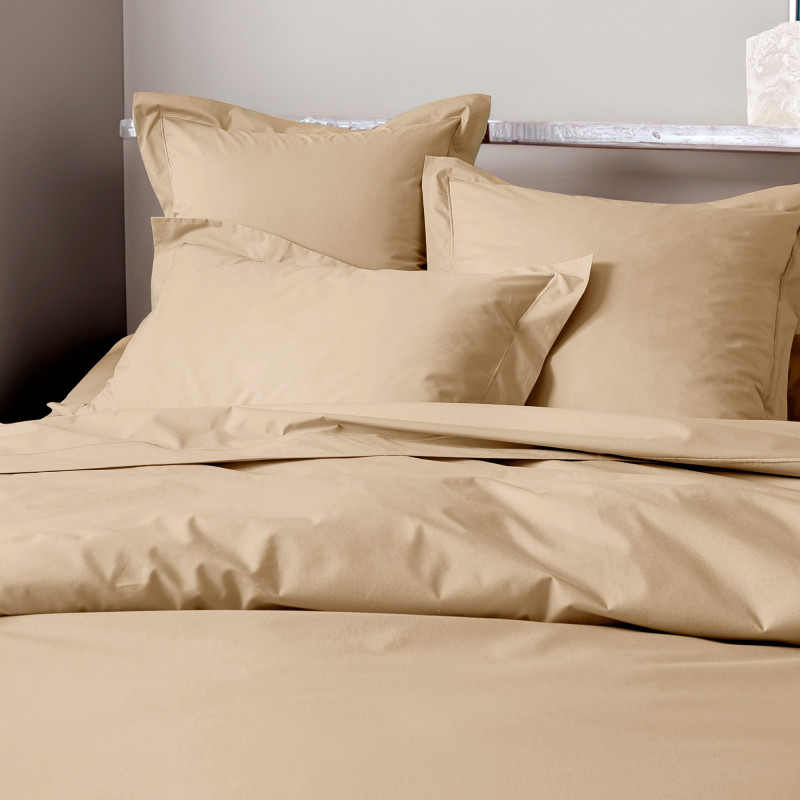 Cotton percale pillow case COTON PUR Beige