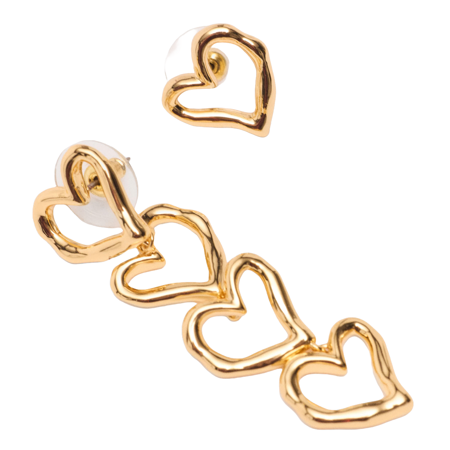 Heart-shaped earrings MAJE Golden