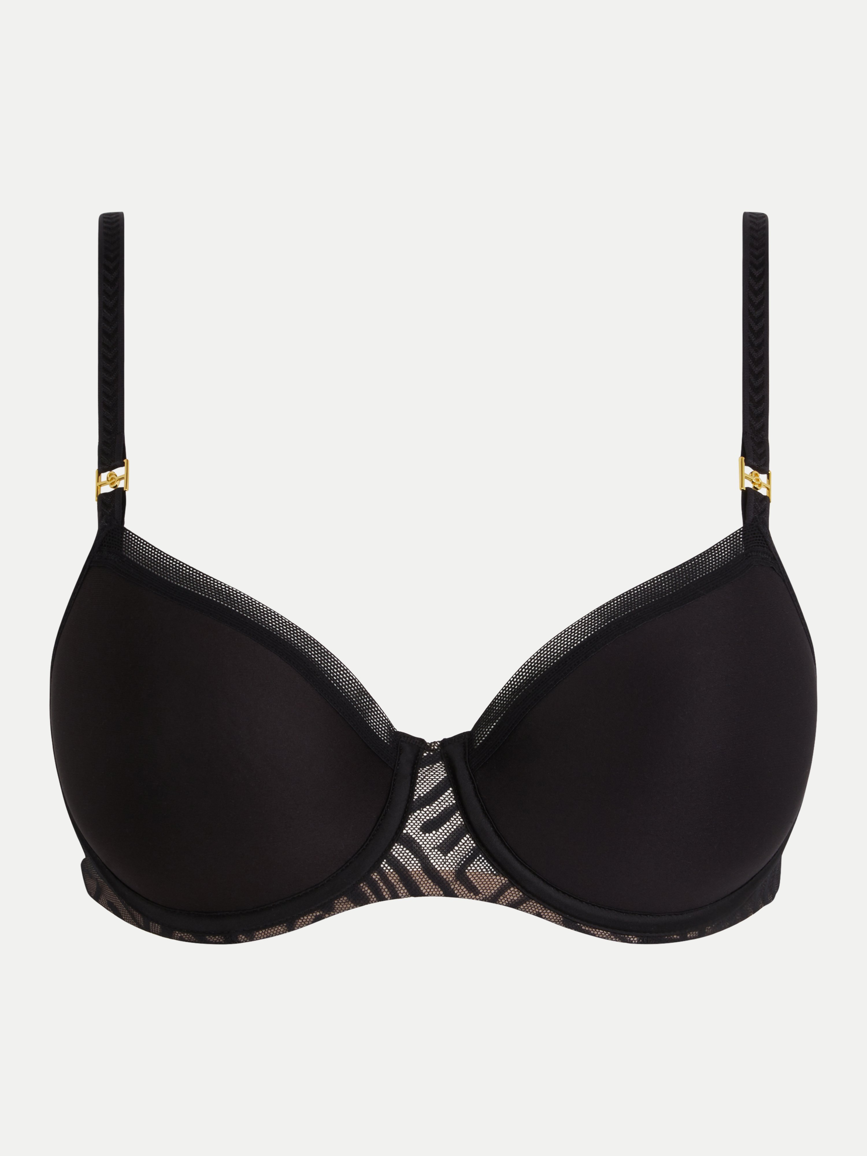 Memory foam half-cup bra Black