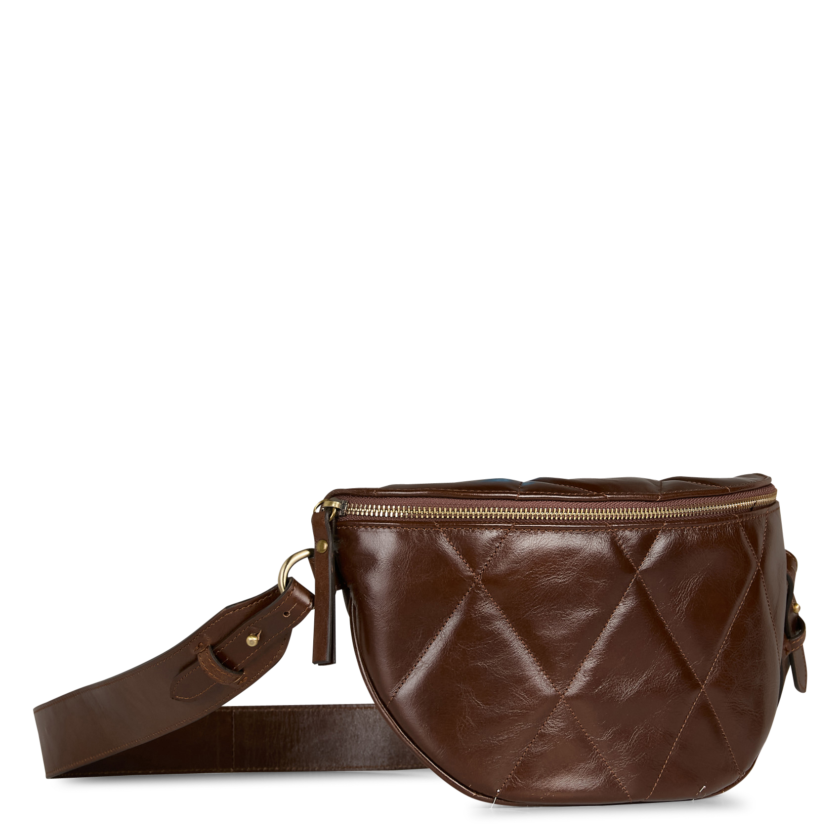 Sac banane en cuir matelassé MAISON 123 Marron