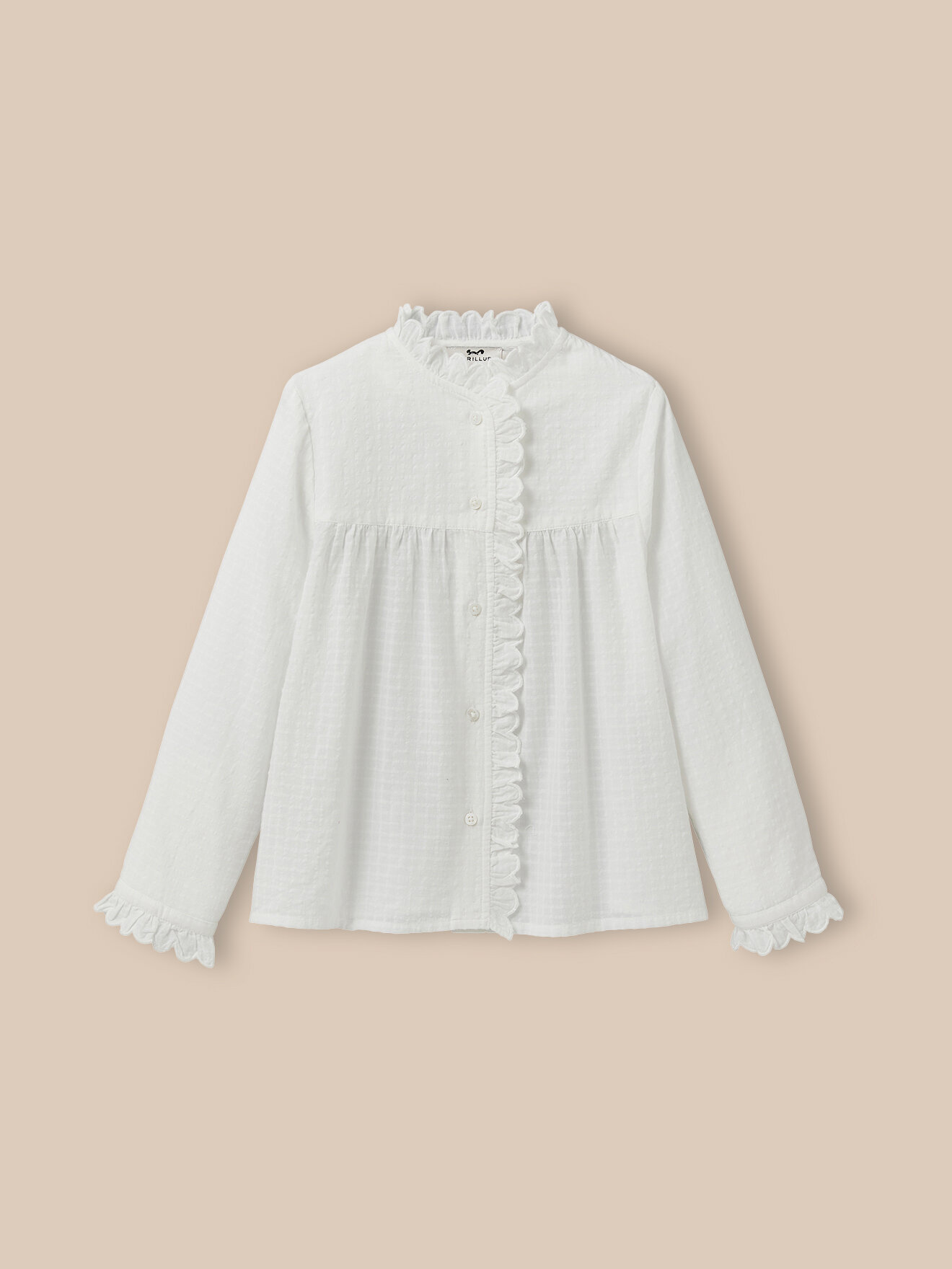 Shirt with ruffles CYRILLUS White