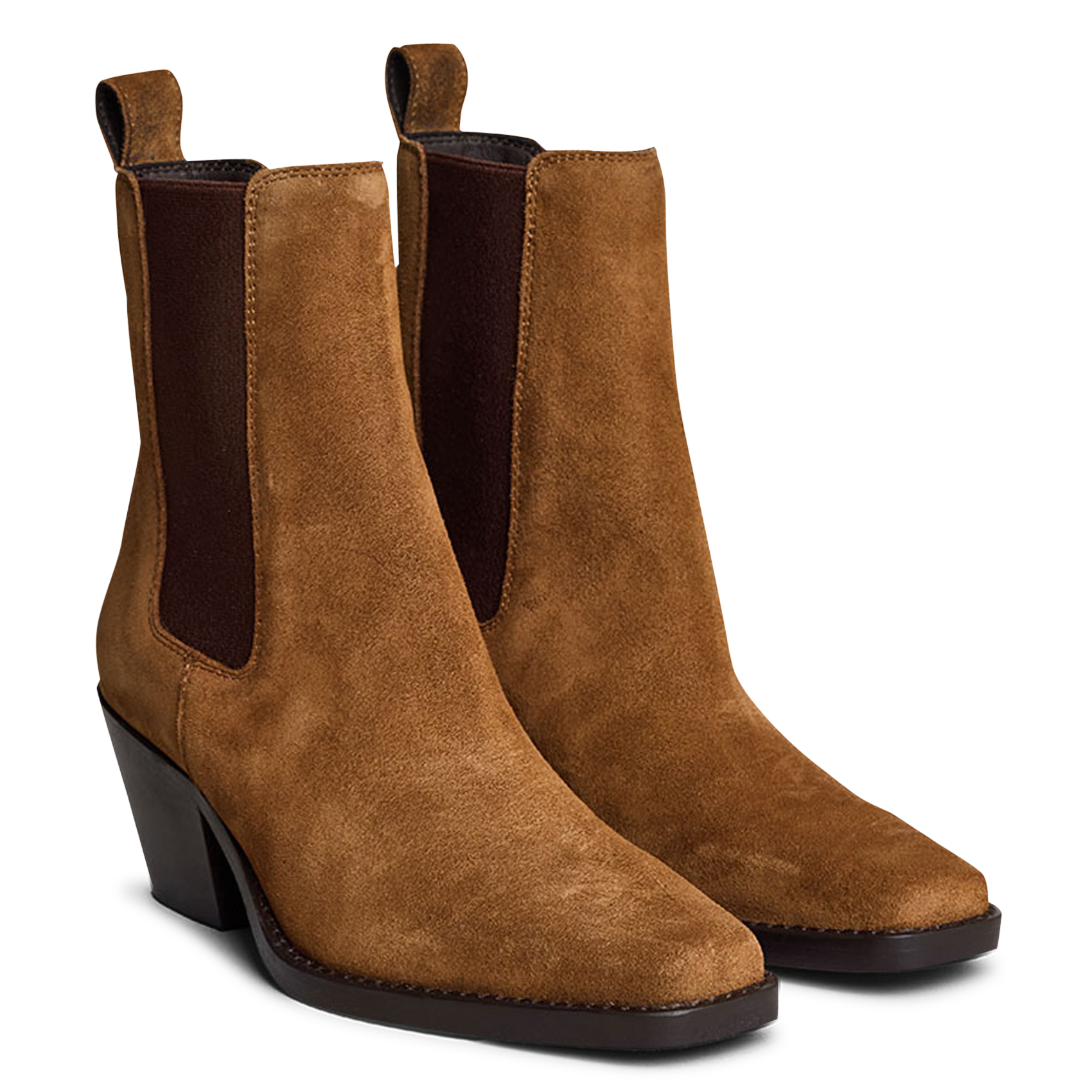 Bottines en cuir velours JONAK Marron