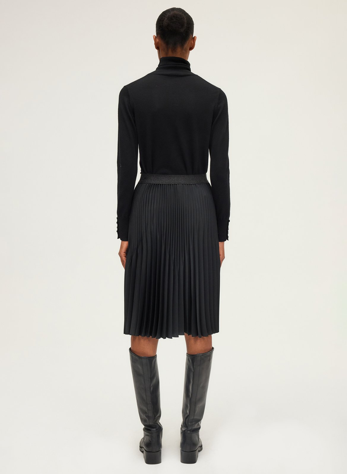 Short flared pleated skirt PABLO Black