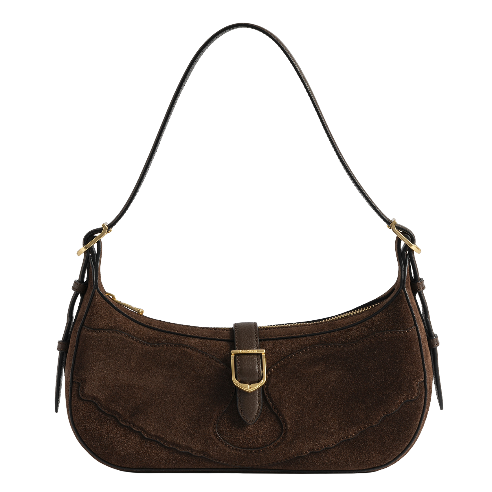 Schoudertas van suède leer ZADIG&VOLTAIRE Bruin