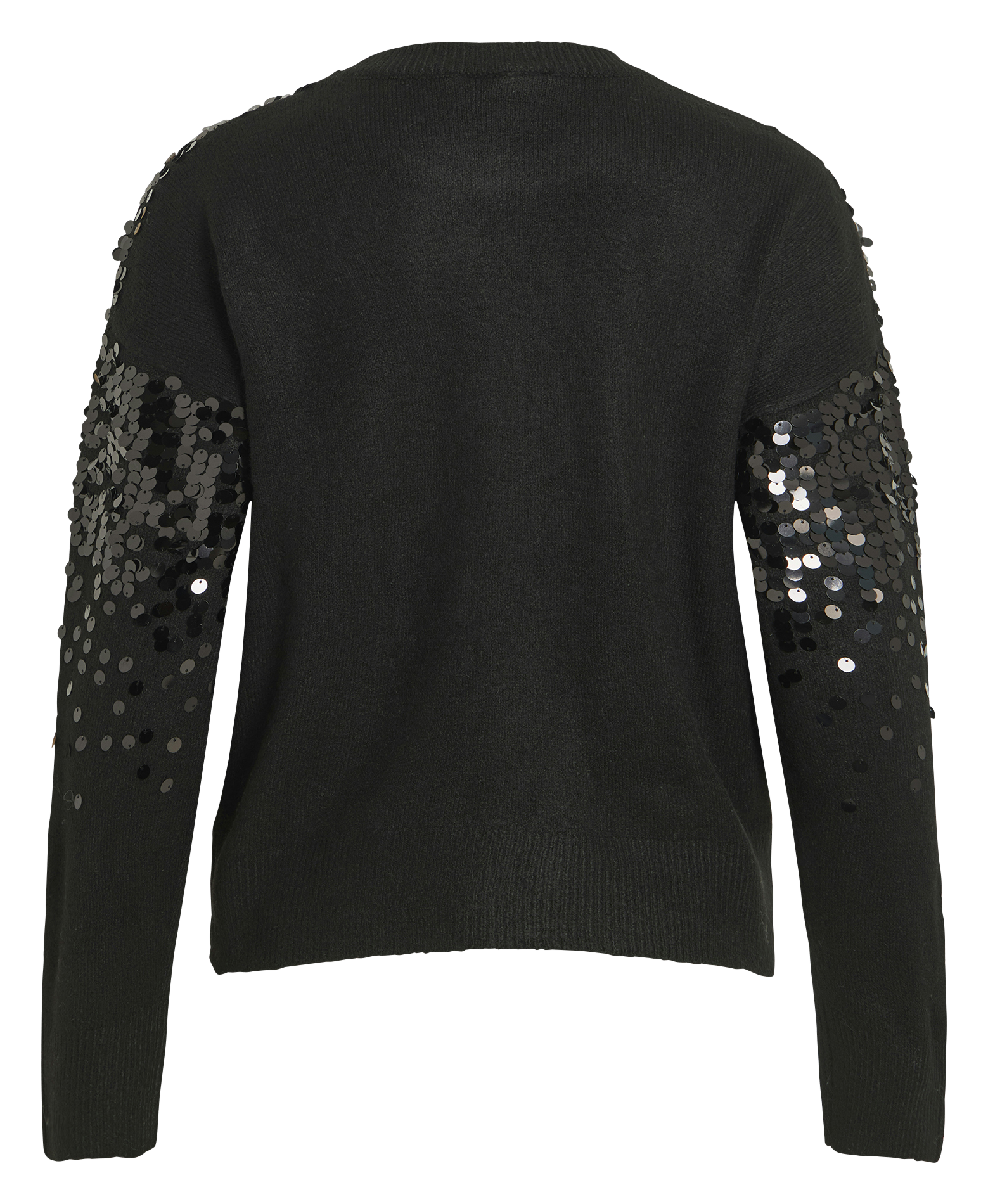 Pull col rond à sequins VILA Noir