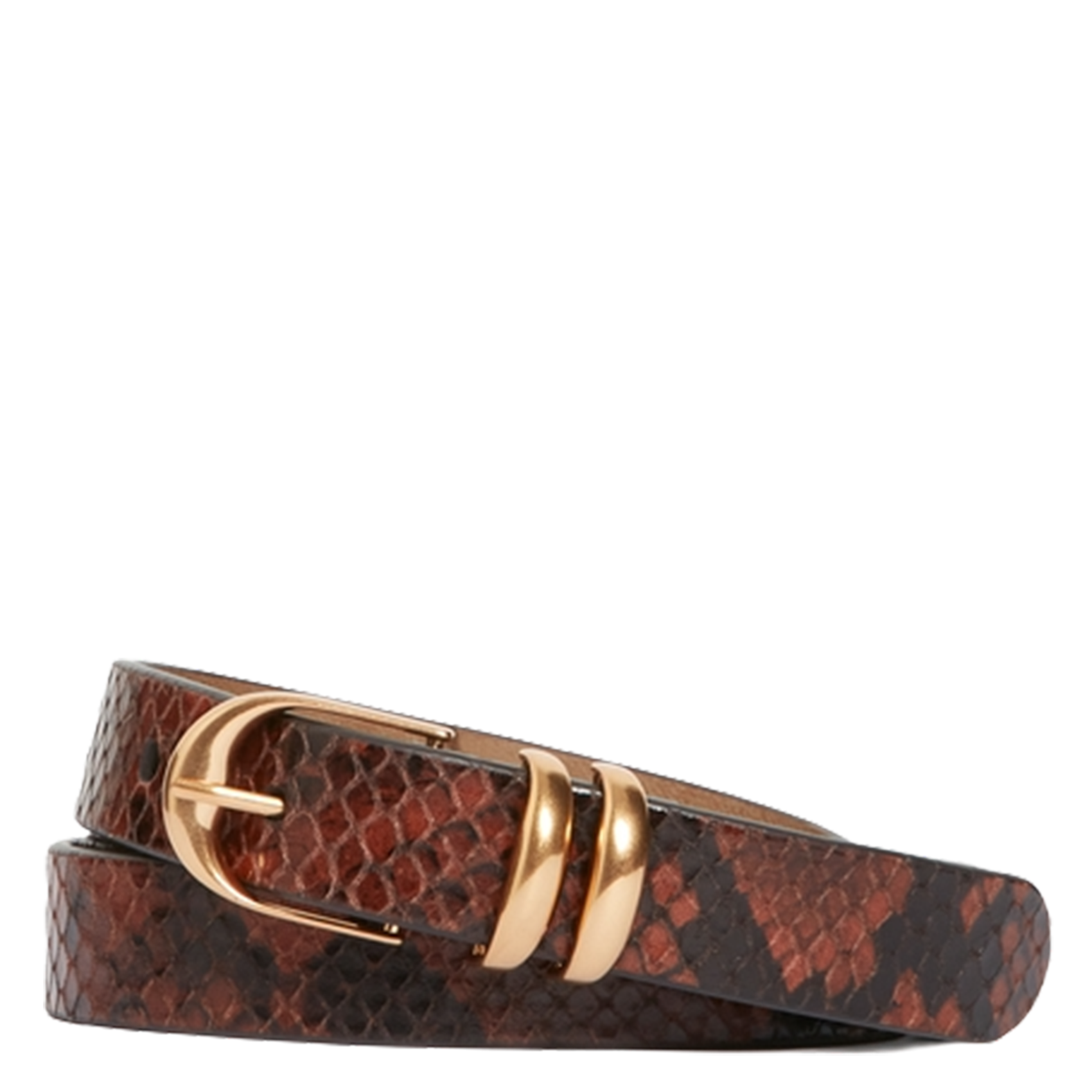 Octobre printed leather belt VANESSA BRUNO Brown