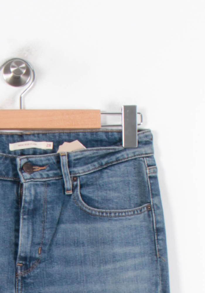 Cropped slim jeans with studs LEVI'S - Seconde main Blue