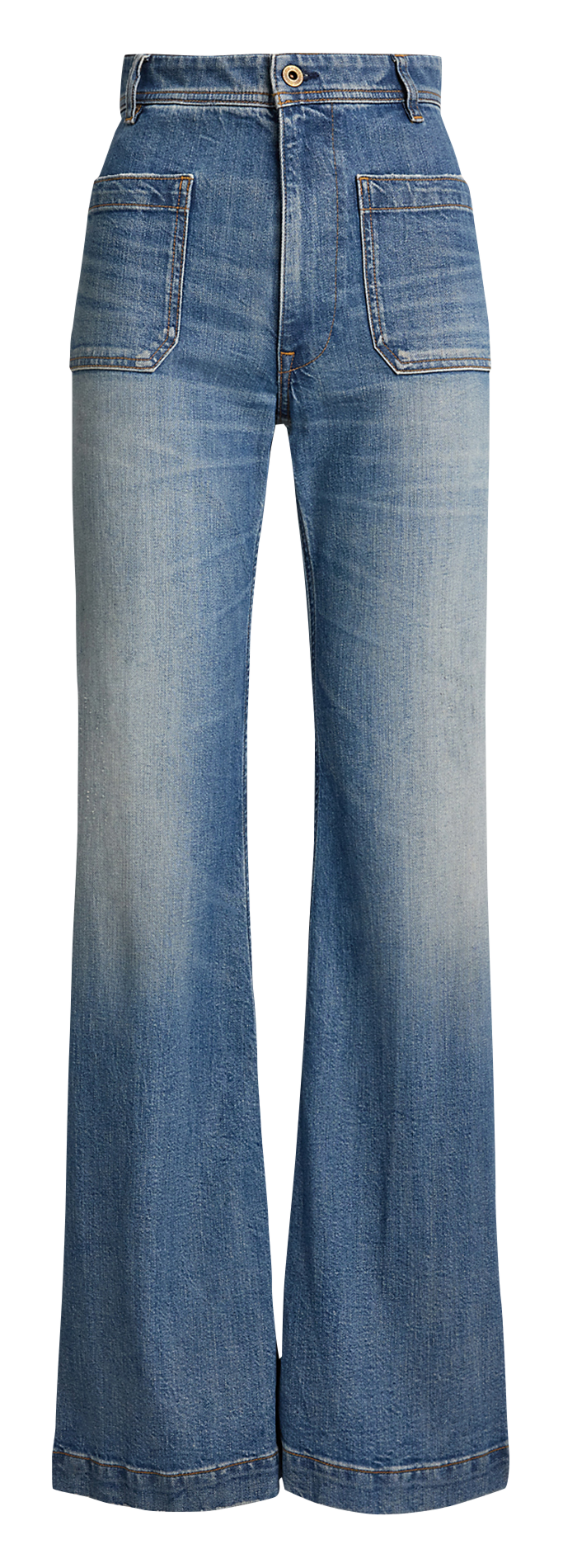 Flared jeans met hoge taille | katoenblend POLO RALPH LAUREN Blauw