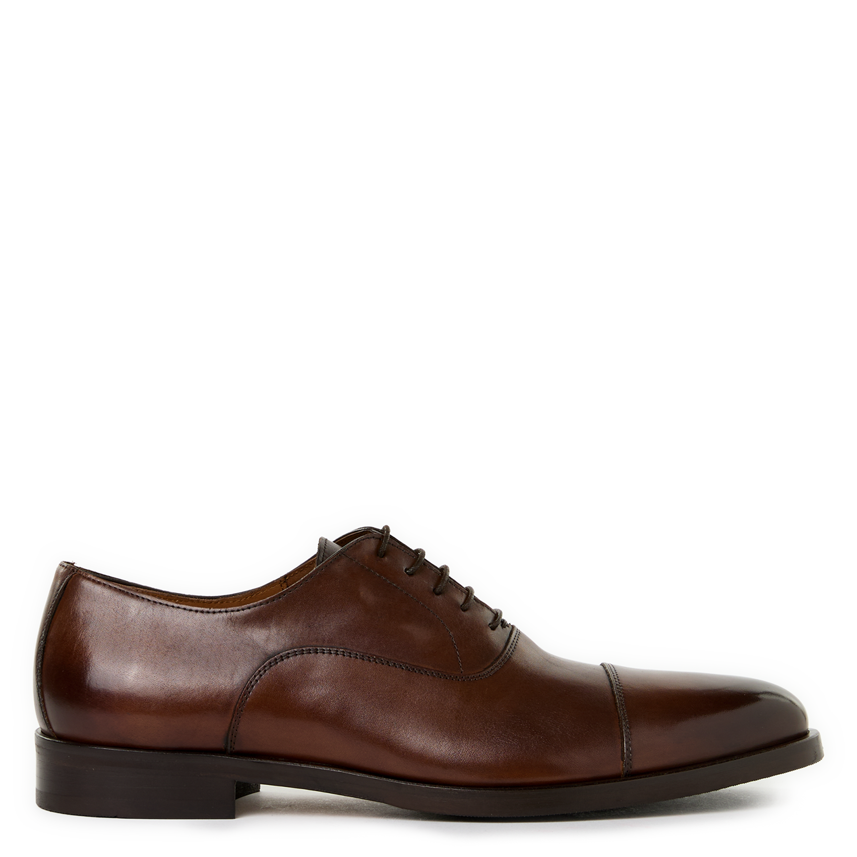 Plain leather Richelieu loafers SAISON 1865 Brown