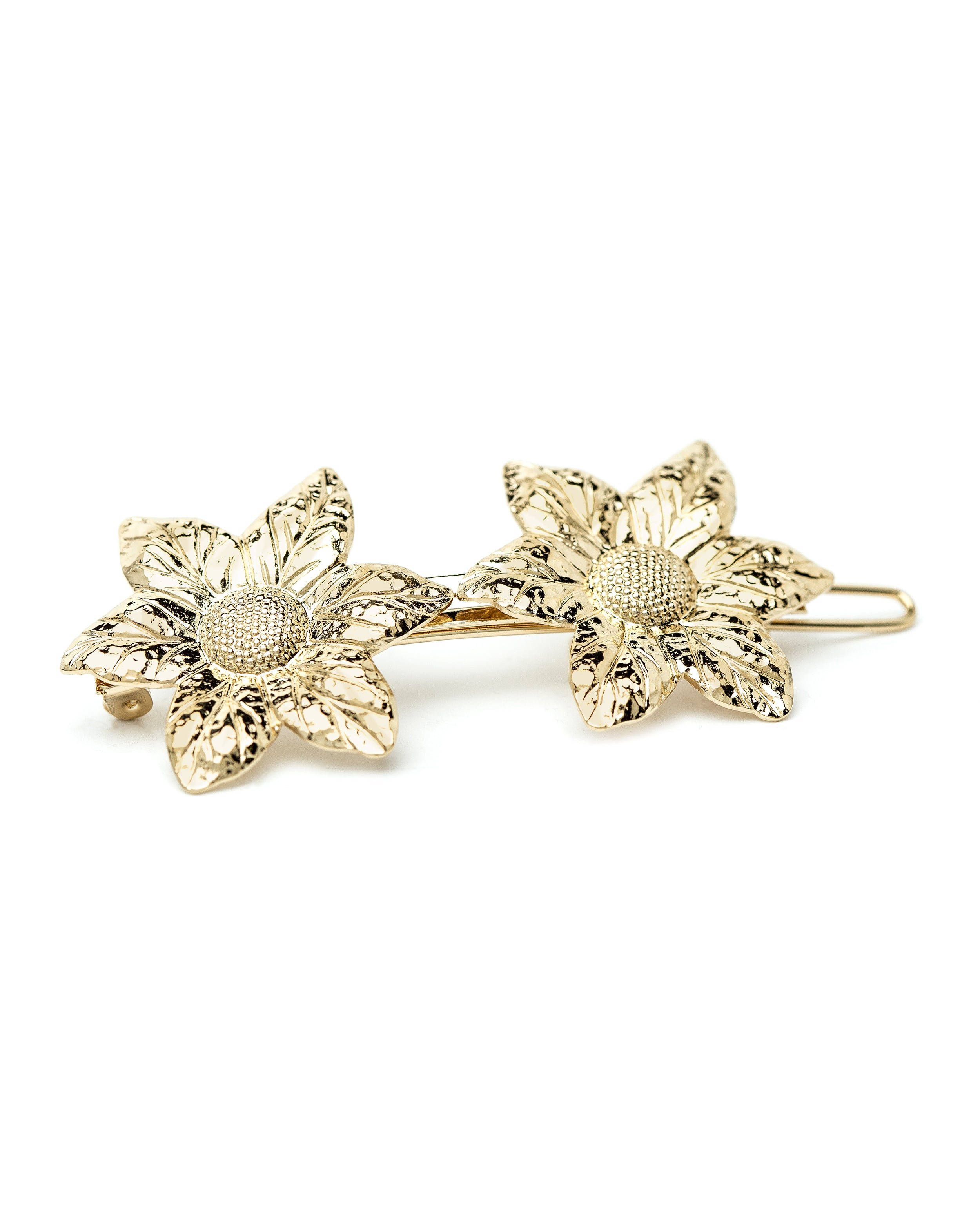 HESPÉRIS - fine gold-plated flower hair slide GoldenMONSIEUR SIMONE