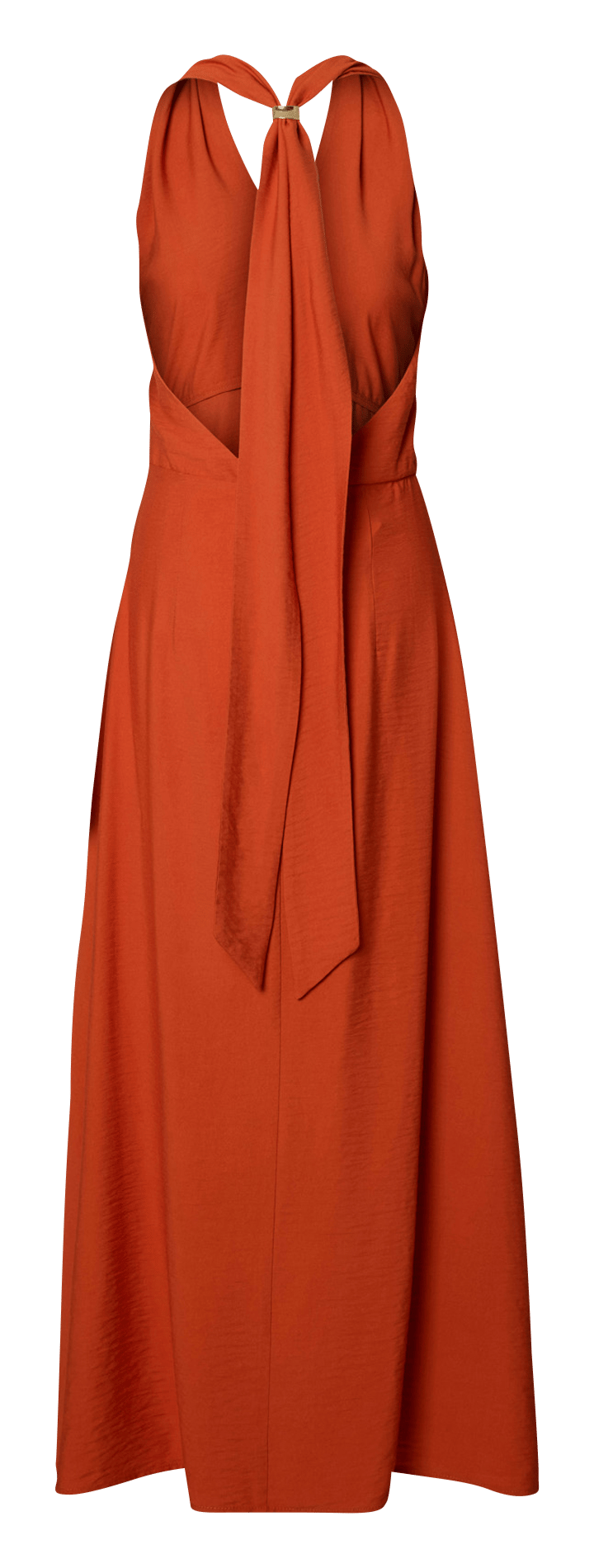 Fitted long dress SELECTED Brown