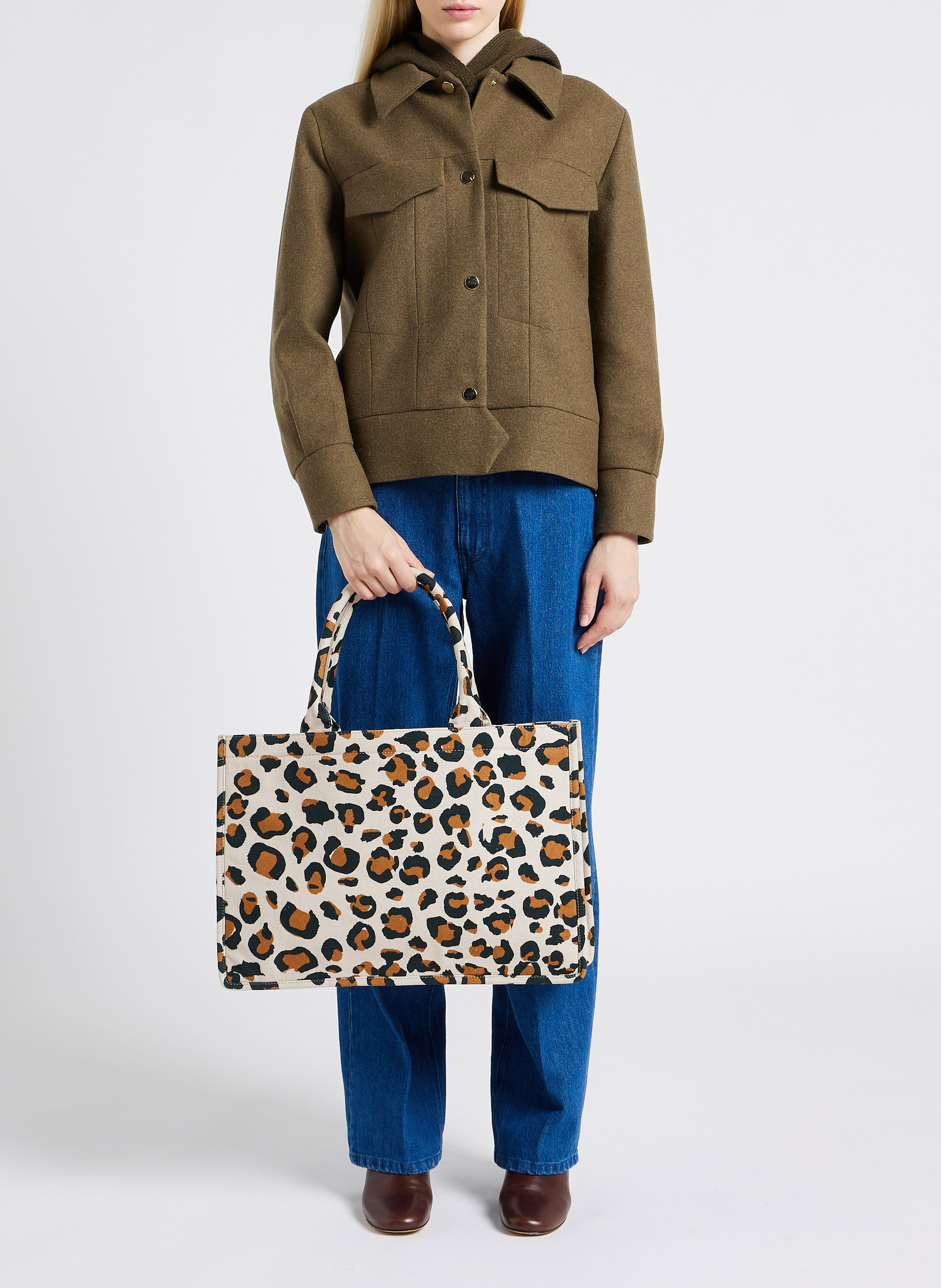 Katoenen shopper met print FEEKA Veelkleurig