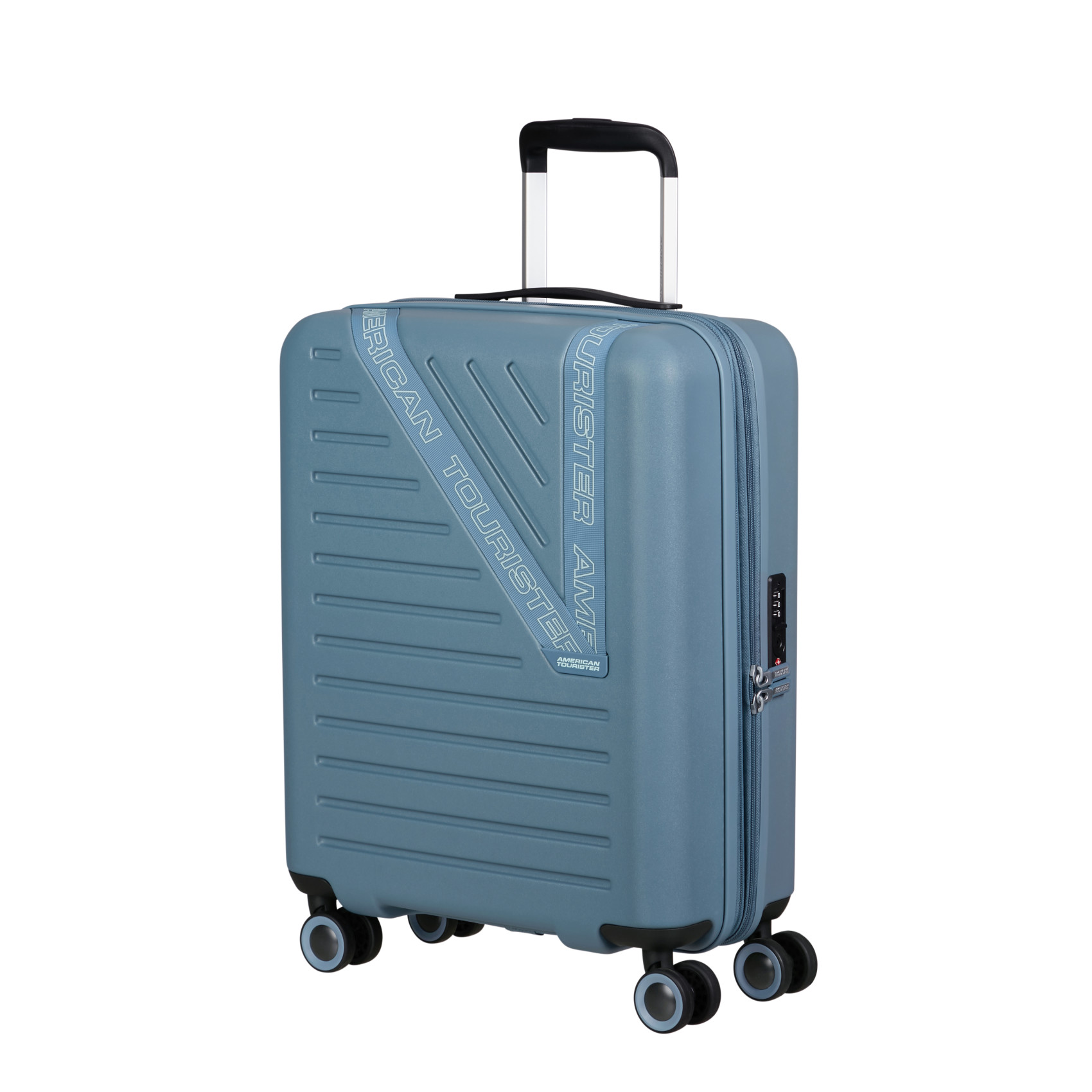 Dynabelt 4-wheel carry-on suitcase size S AMERICAN TOURISTER Blue