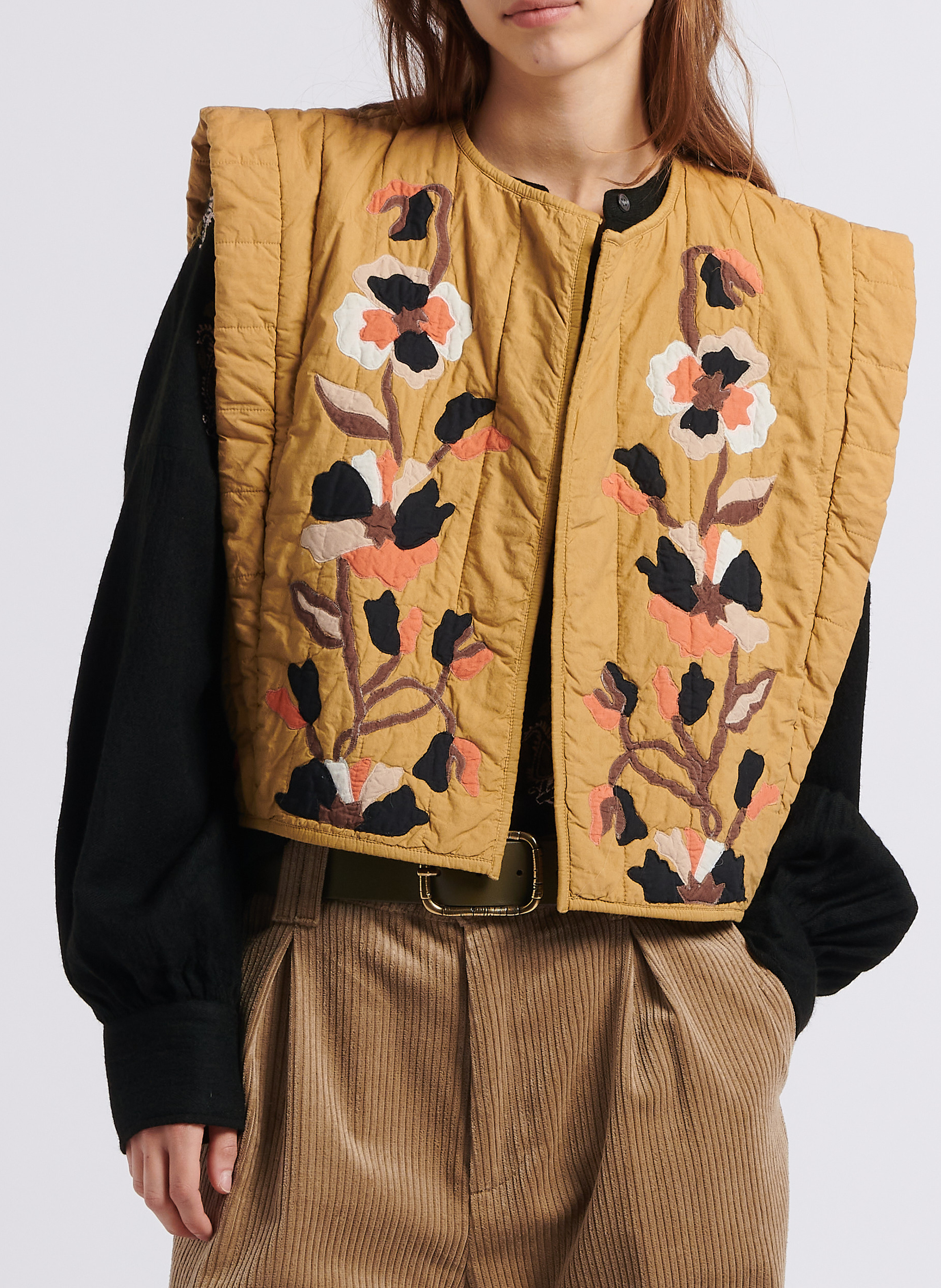 Kurzer Bolero aus gesteppter Baumwolle V DE VINSTER Khaki