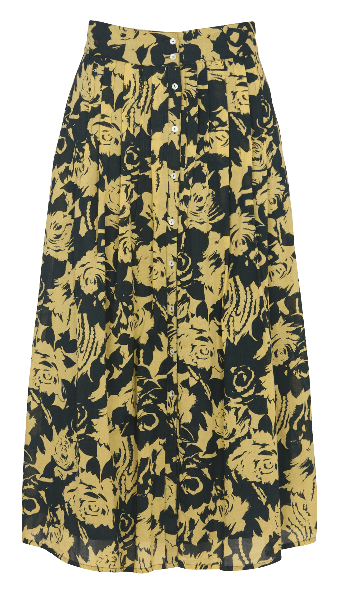 Jupe longue évasée en coton bio LEON & HARPER Jaune