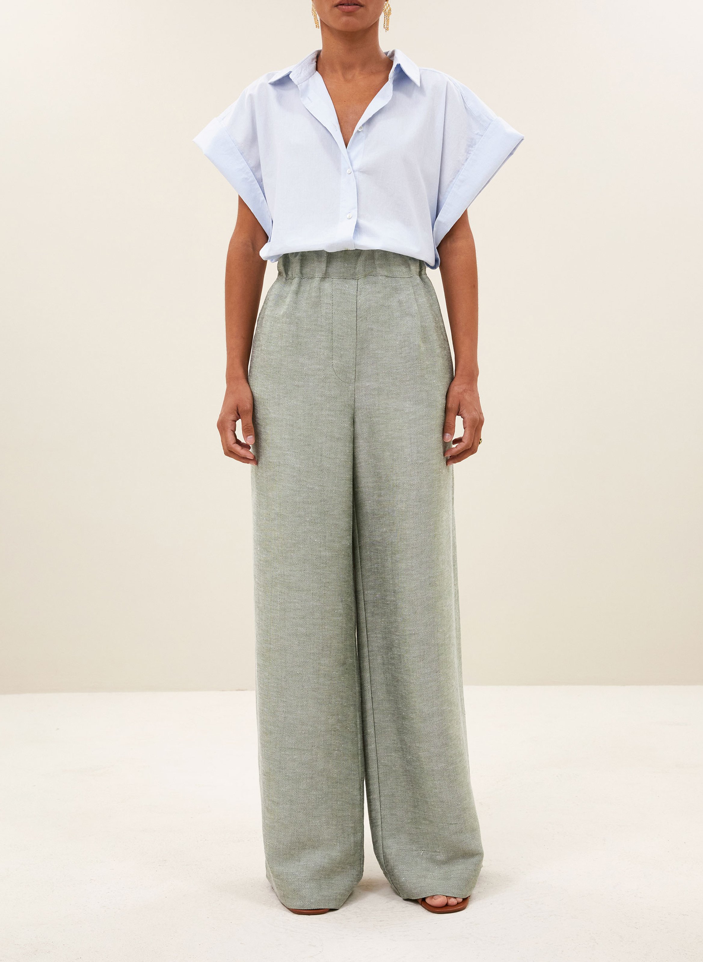 Azawood - Weite Hose mit hohem Bund BY BAR Grun