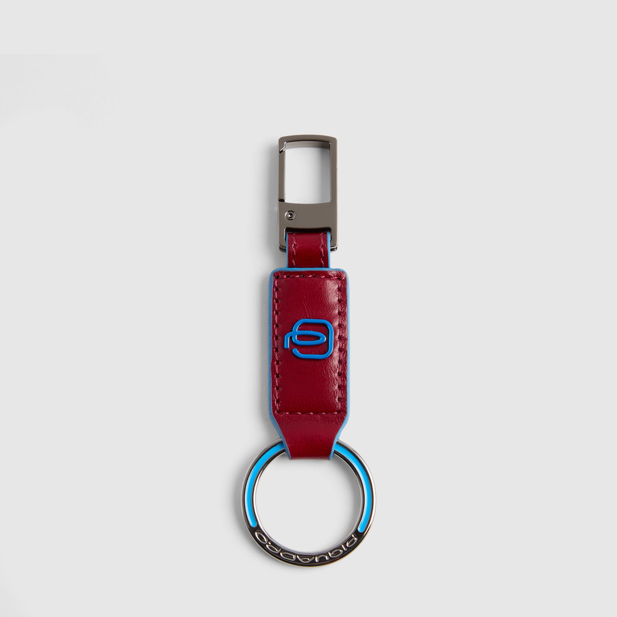 Asia leather keyring Red
