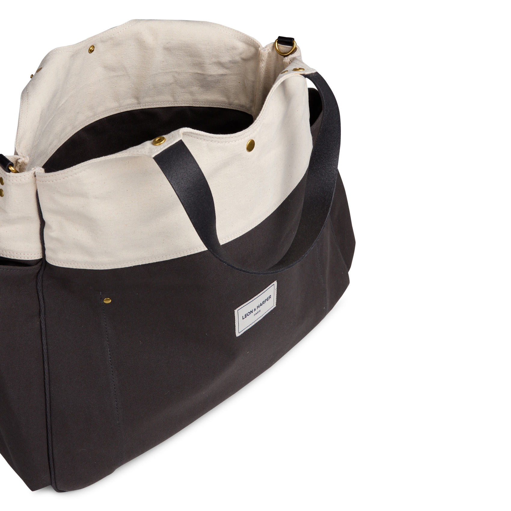 Shopping bag in cotone LEON & HARPER Grigio