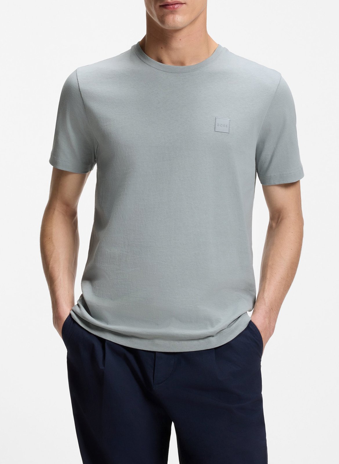 Short-sleeved round-neck cotton T-shirt BOSS
