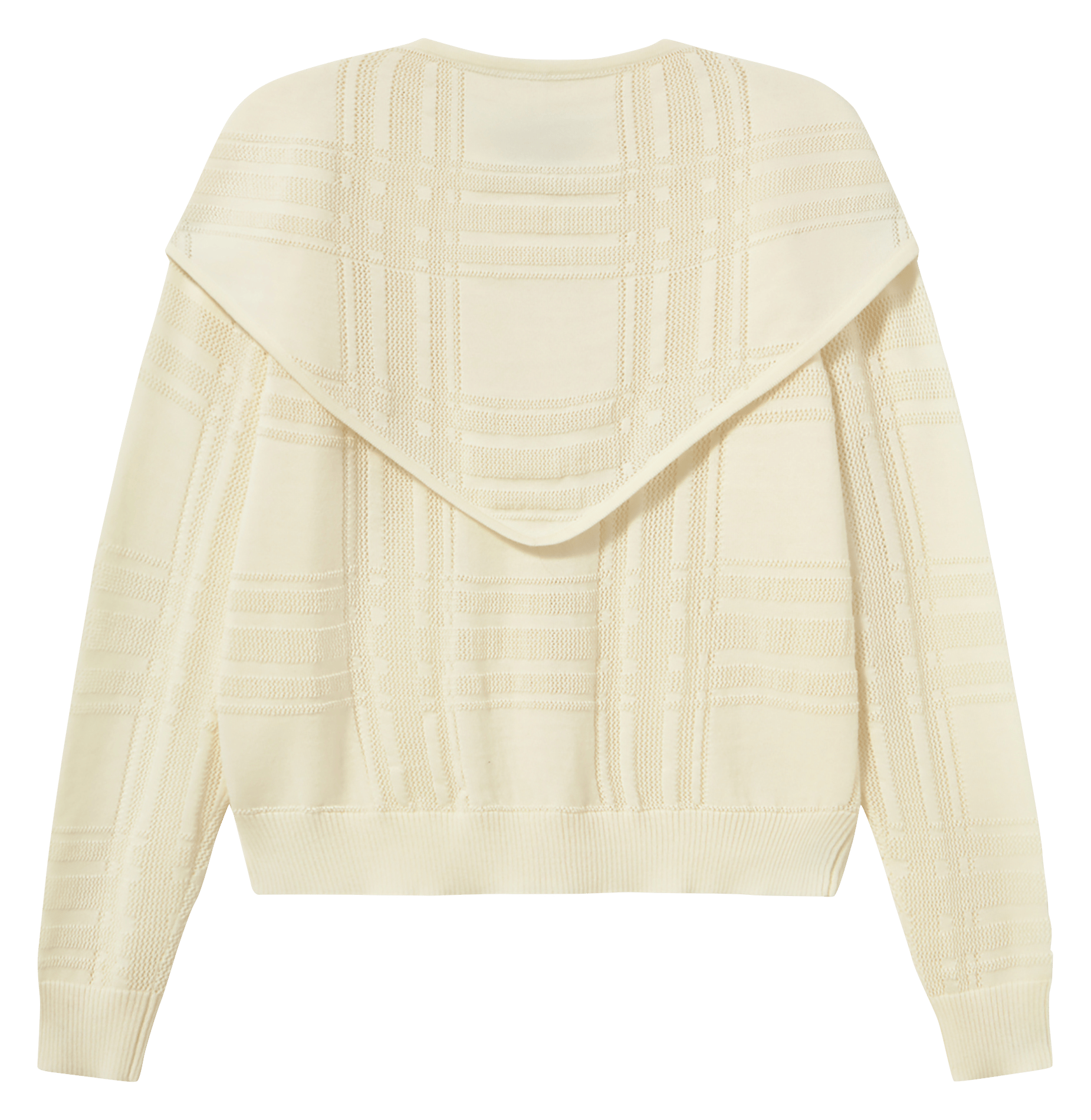 Gilet col rond en laine THE TINY BIG SISTER Beige