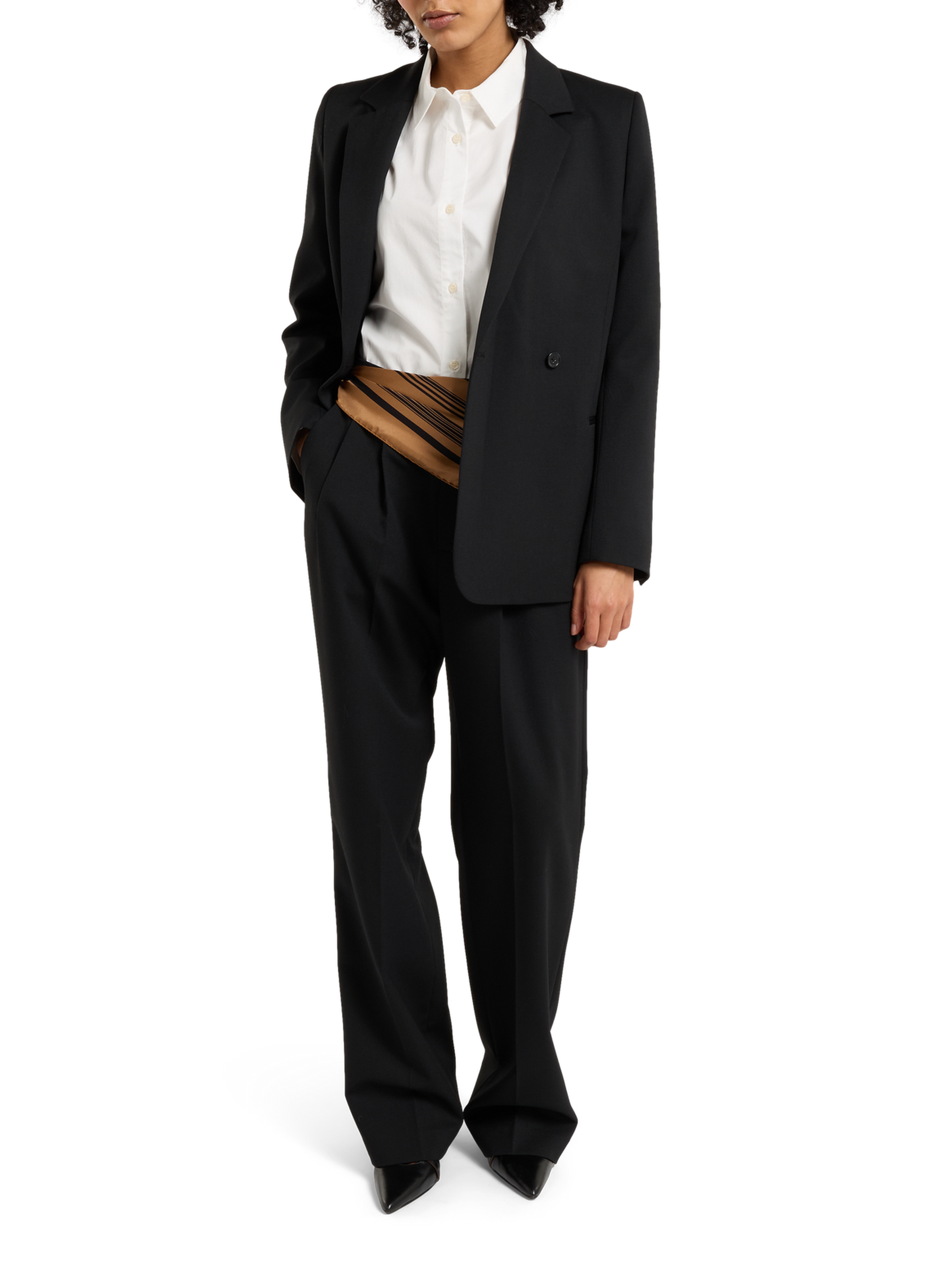 Shoulder-padded blazer waela waela SAISON 1865 Black
