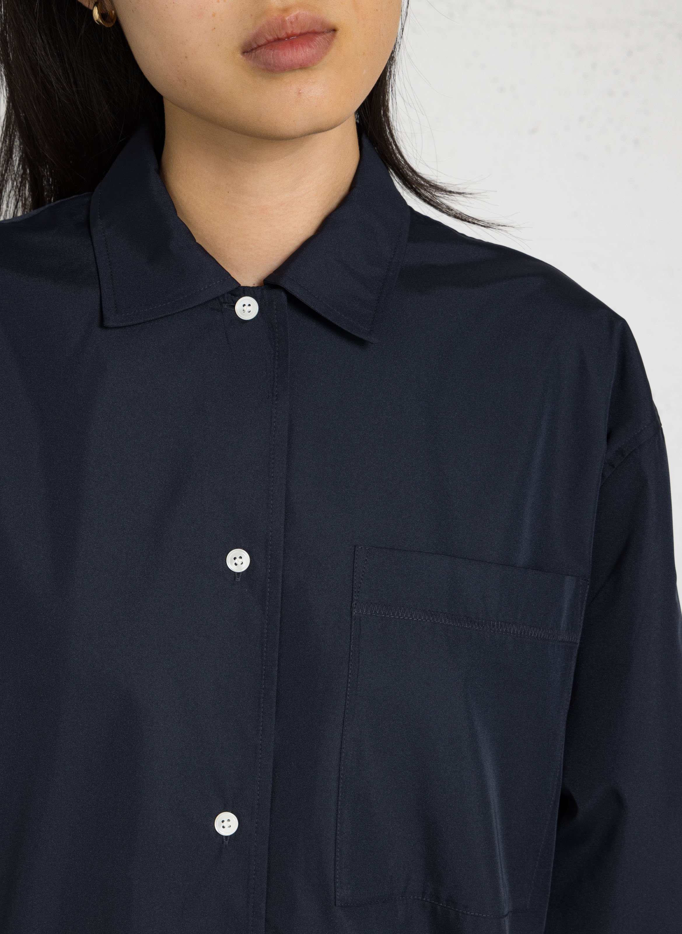 Loose-fit shirt with classic collar SOEUR Blue