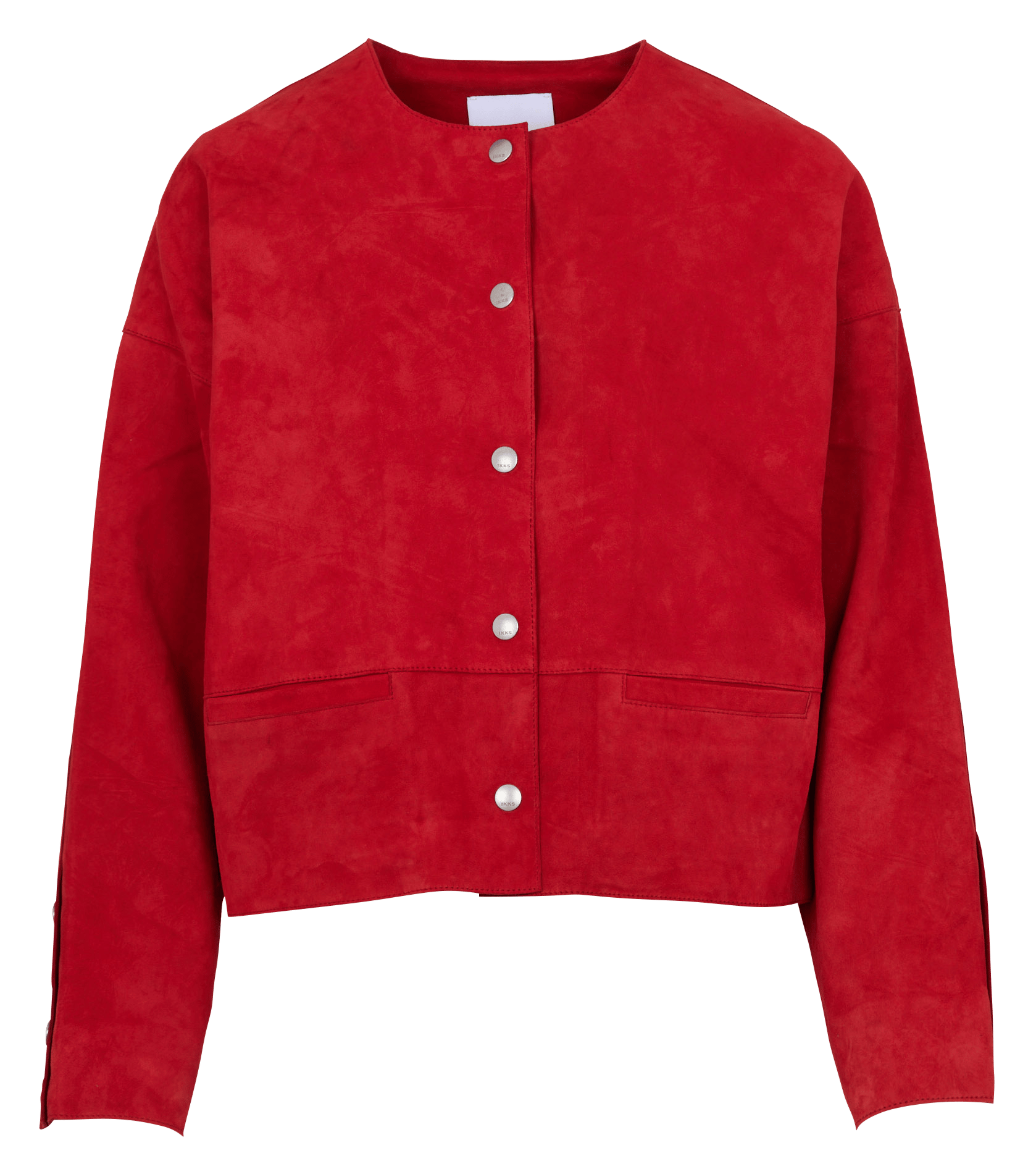 Oversized leather jacket IKKS Red
