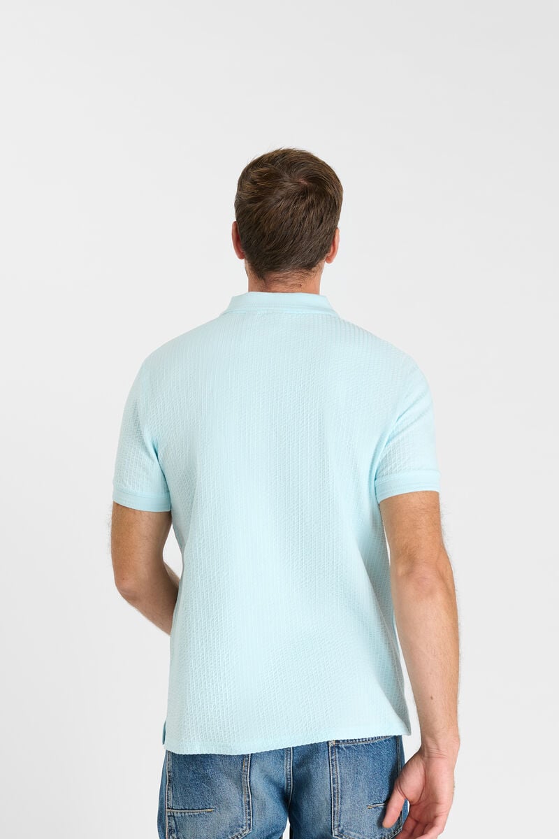 Polo col chemise boutonné LE TEMPS DES CERISES Bleu