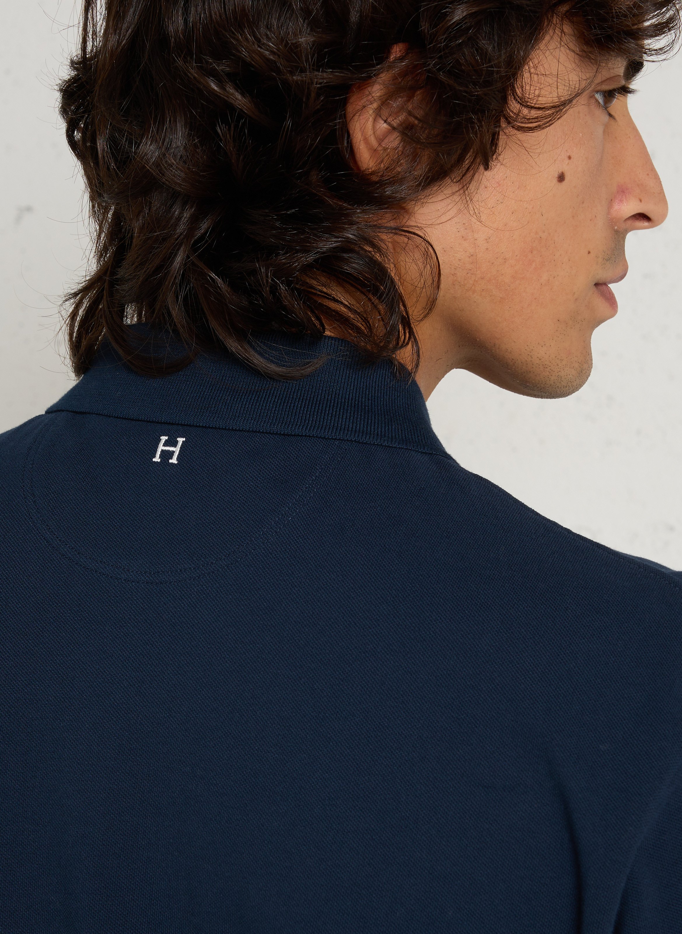 Poloshirt aus Baumwolle HACKETT Blau